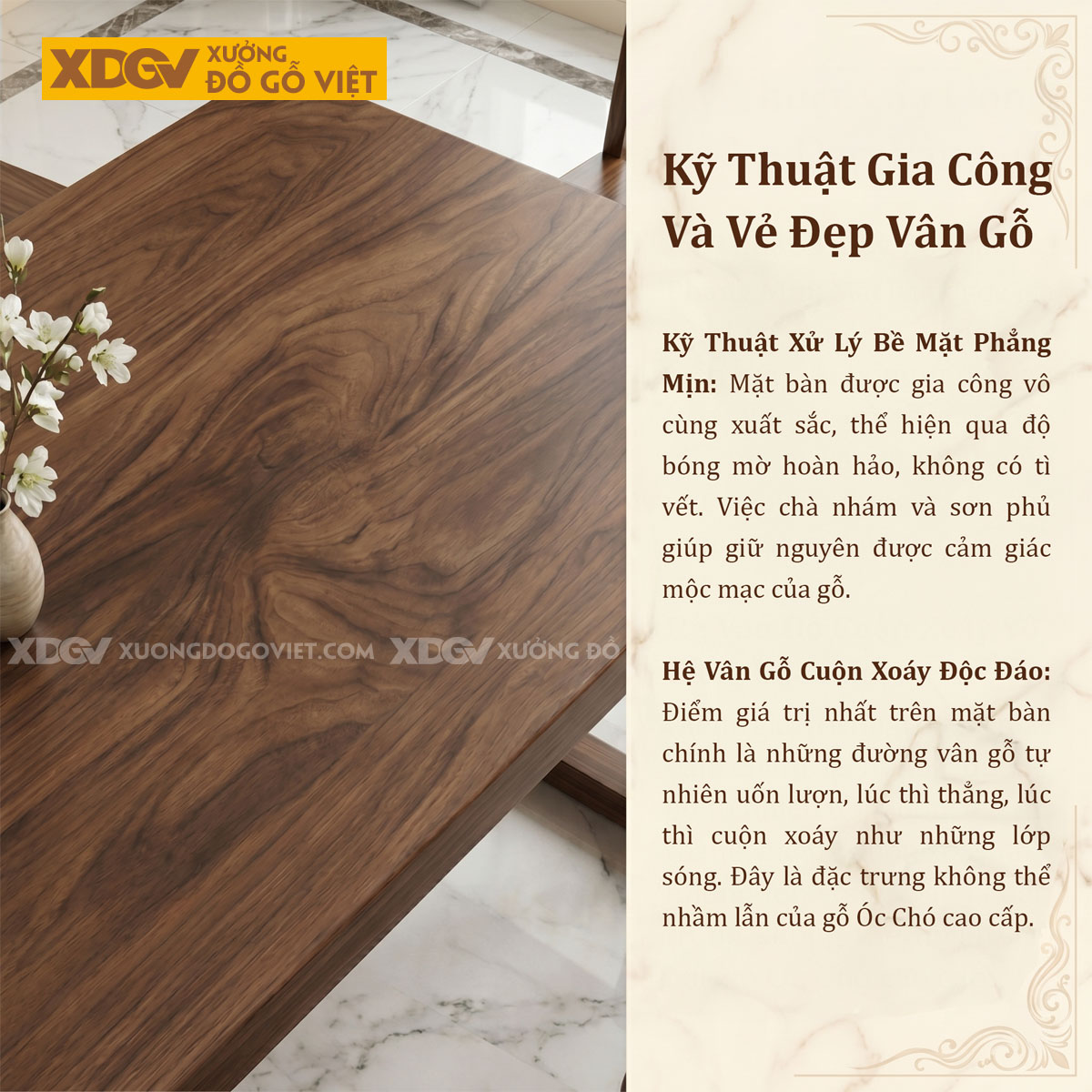 Bàn Ghế Ăn Gỗ Óc Chó Chân Chữ A Ghế Tựa Lưng Cao Hiện Đại