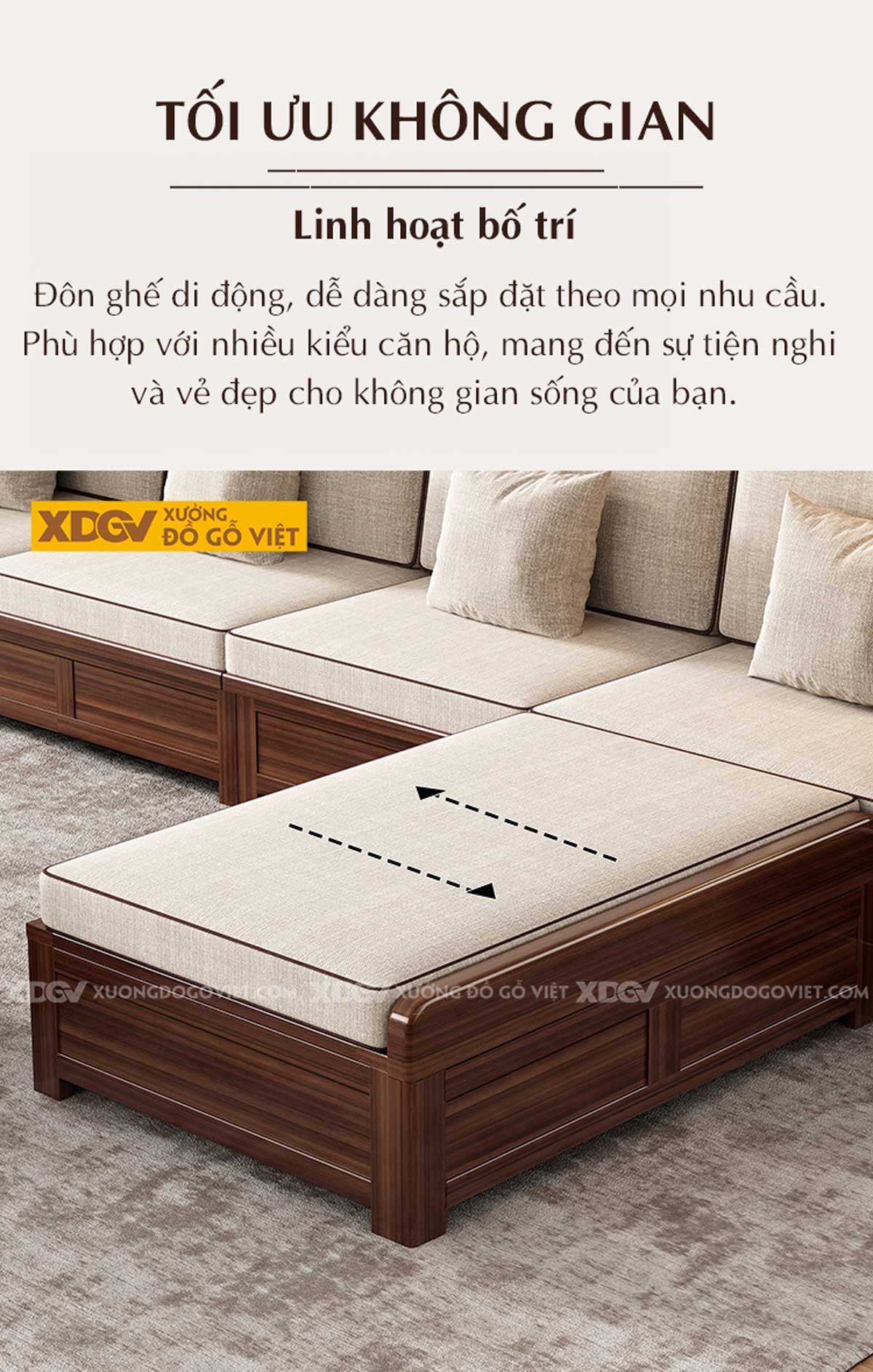 Bàn Ghế Gỗ Óc Chó Cao Cấp Kiểu Hộp Có Ngăn Lưu Trữ