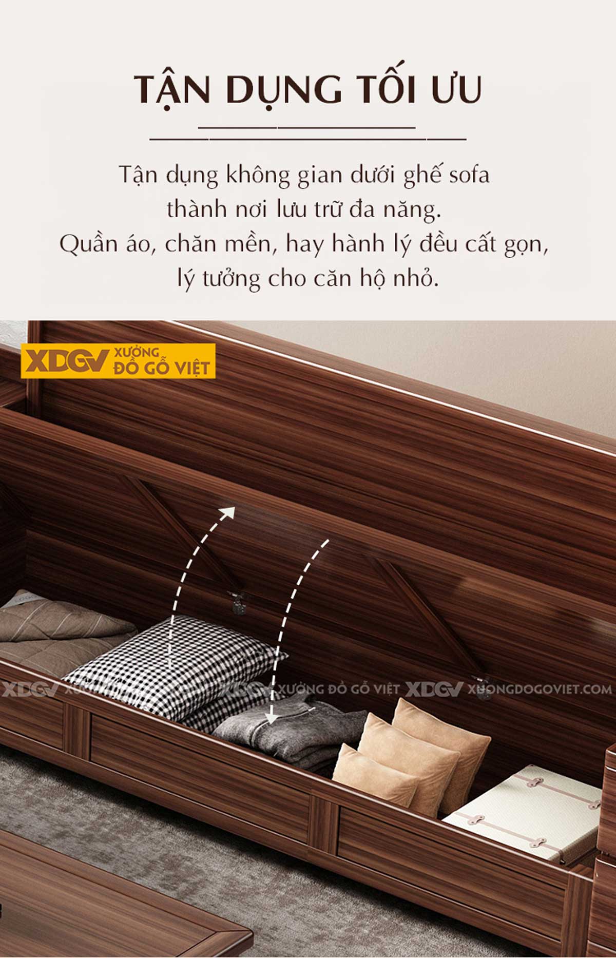 Bàn Ghế Gỗ Óc Chó Cao Cấp Kiểu Hộp Có Ngăn Lưu Trữ