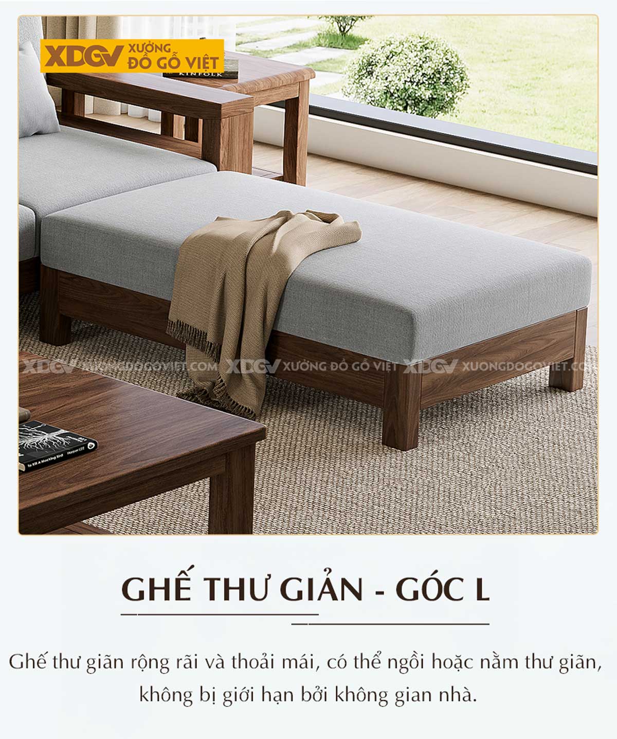 Bàn Ghế Gỗ Óc Chó Kiểu Tay Vuông Dày Mặt Ngồi và Tựa Lưng Nệm