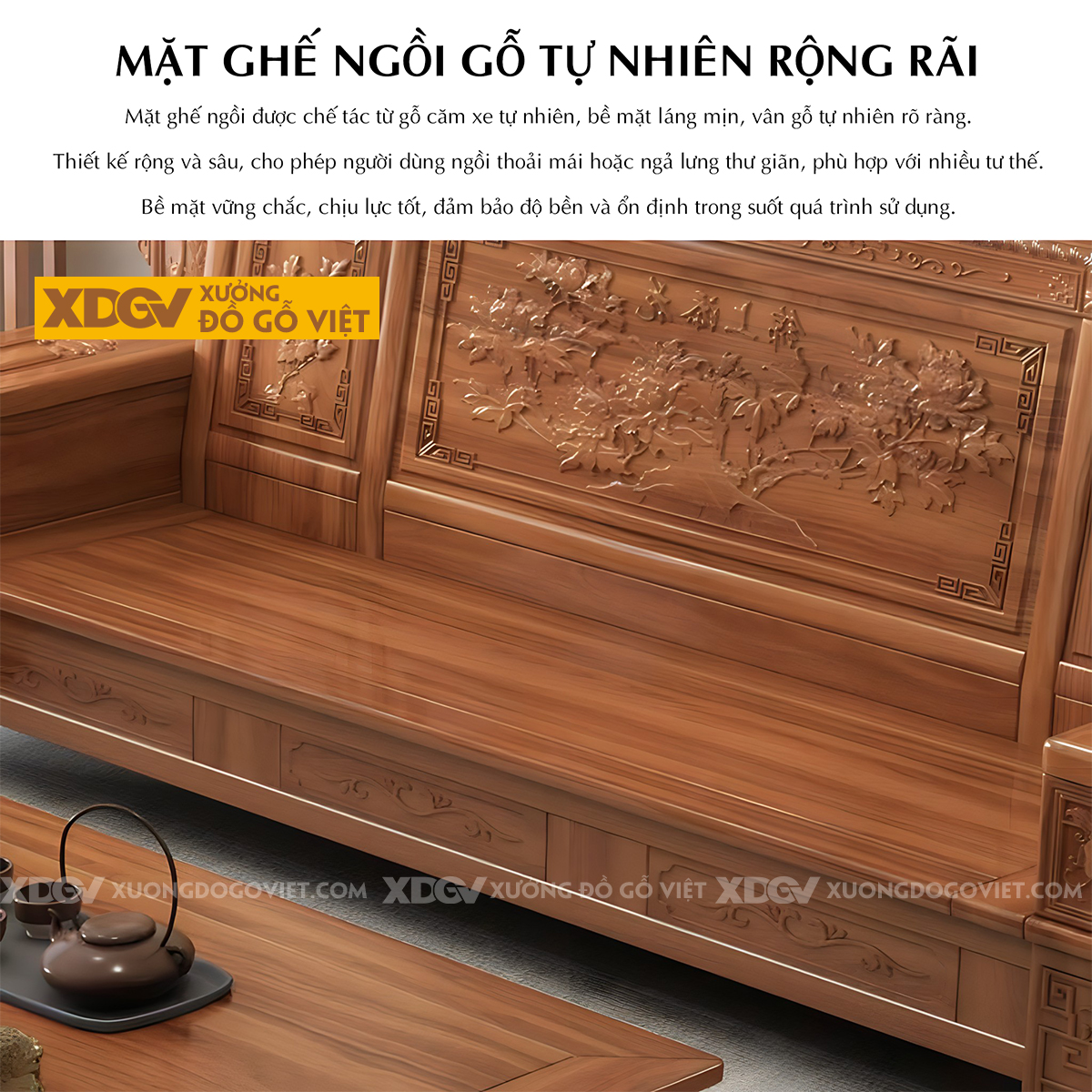 Bàn Ghế Sofa Gỗ Căm Xe Cổ Điển Á Đông Chạm Khắc Nghệ Thuật