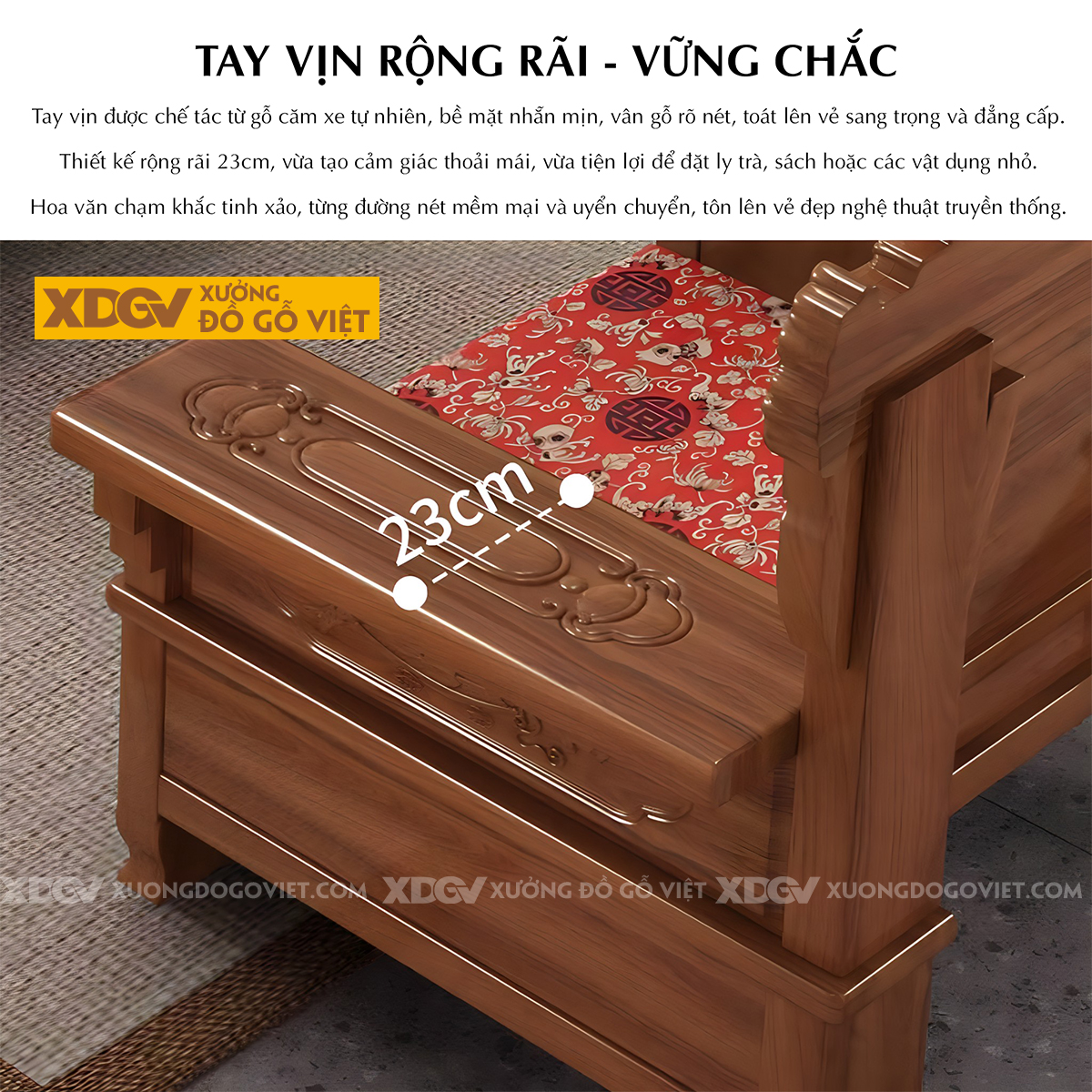 Bàn Ghế Sofa Gỗ Căm Xe Cổ Điển Á Đông Chạm Khắc Nghệ Thuật