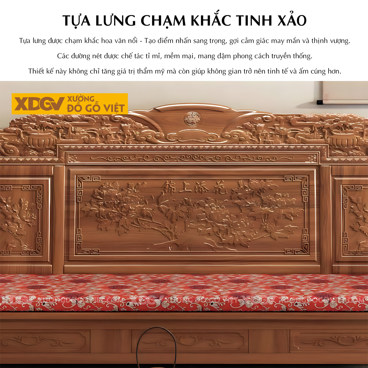 Bàn Ghế Sofa Gỗ Căm Xe Cổ Điển Á Đông Chạm Khắc Nghệ Thuật