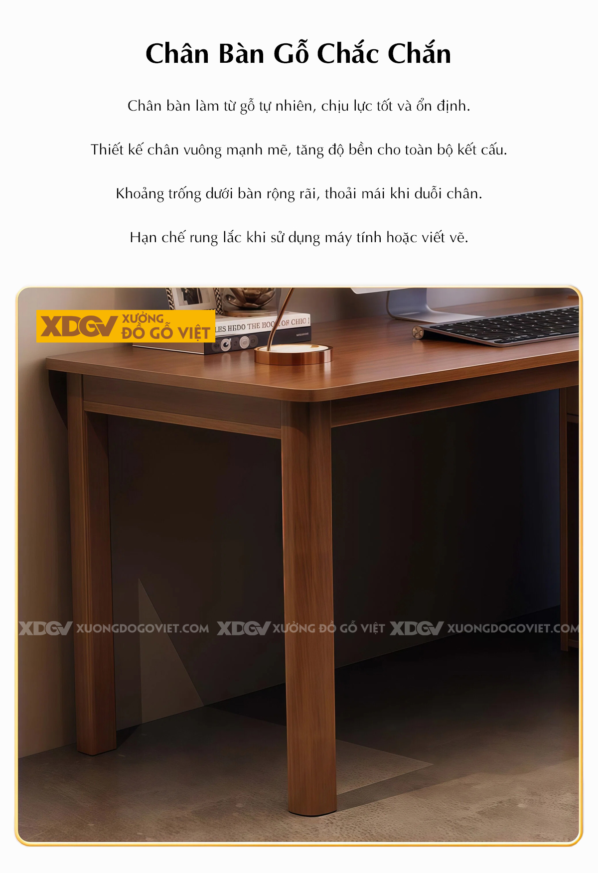 Bàn Làm Việc Gỗ Sồi Màu Óc Chó Kiểu Chữ L Cách Điệu Hiện Đại