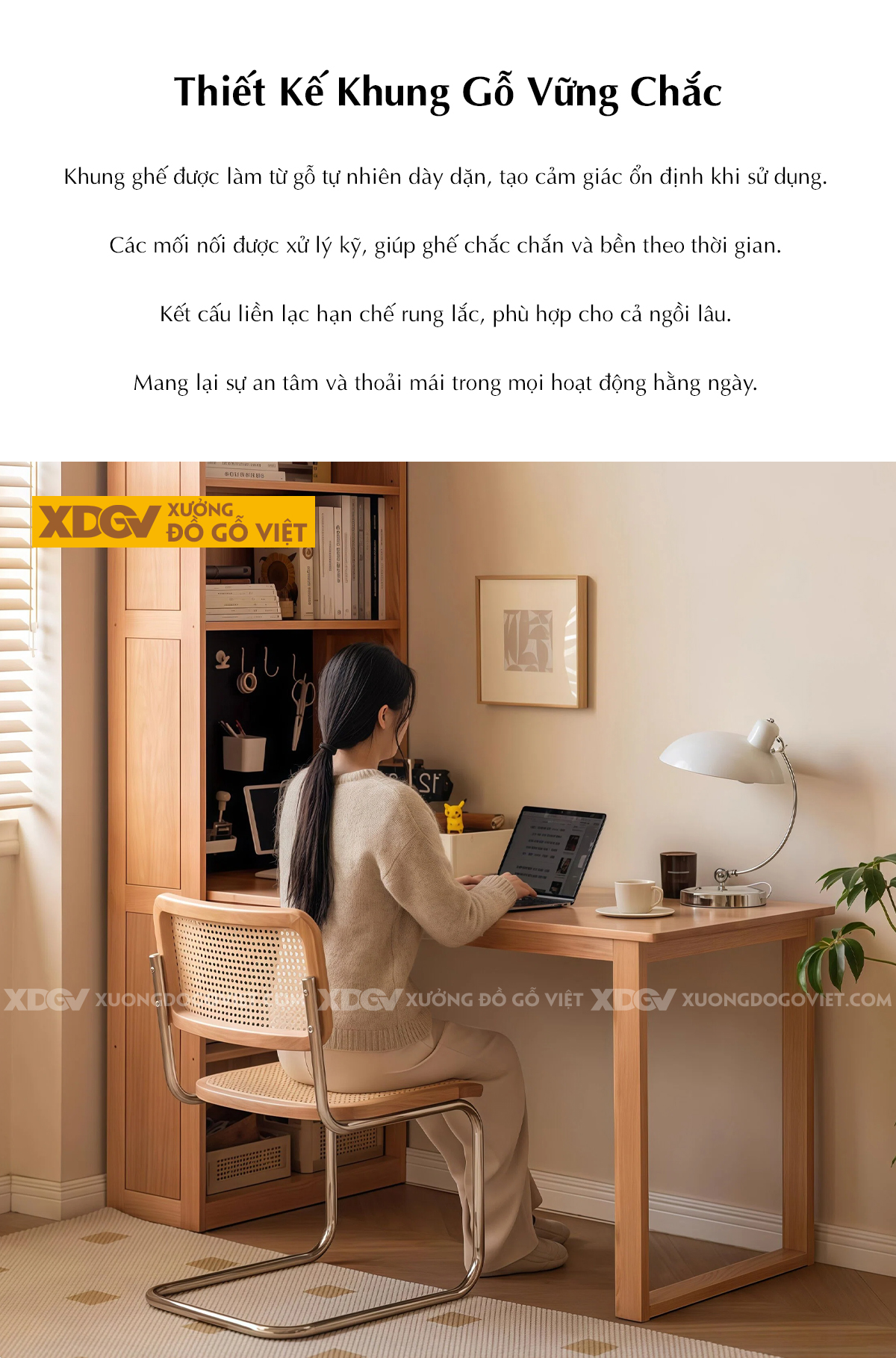 Bàn Làm Việc Gỗ Sồi X7525