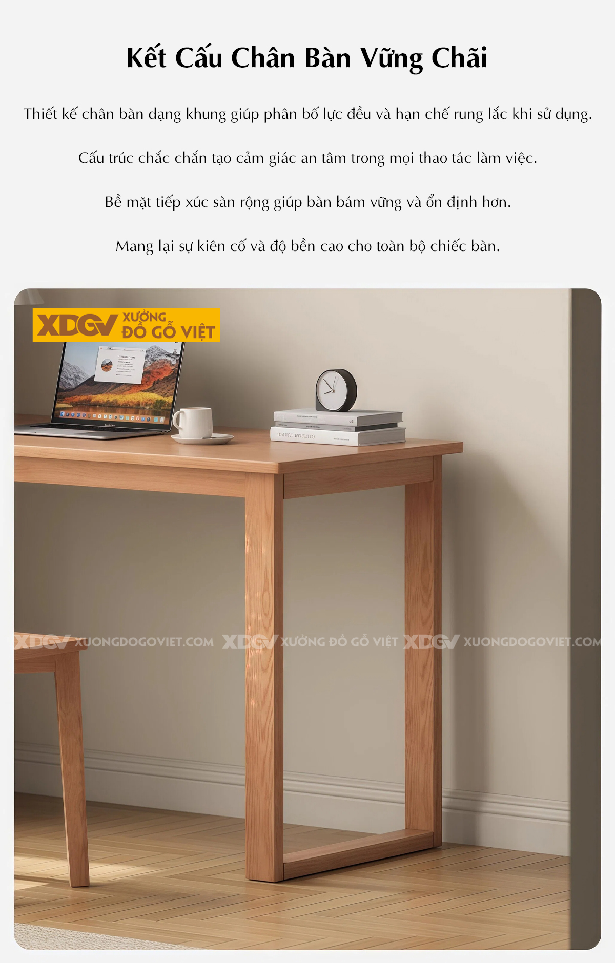 Bàn Làm Việc Kết Hợp Tủ Đứng Đa Năng Gỗ Sồi Mỹ Tự Nhiên