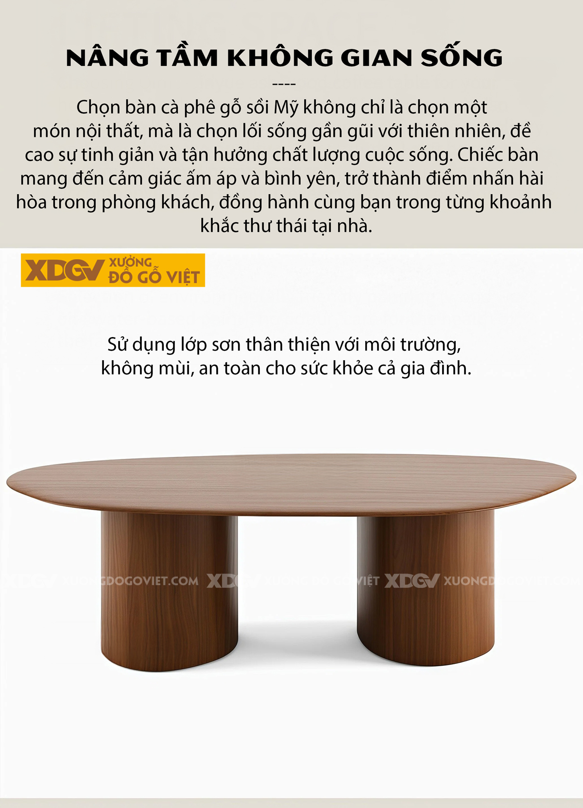 Bàn Trà Phòng Khách Hiện Đại Chân Bệt Tích Hợp Tay Nắm Âm