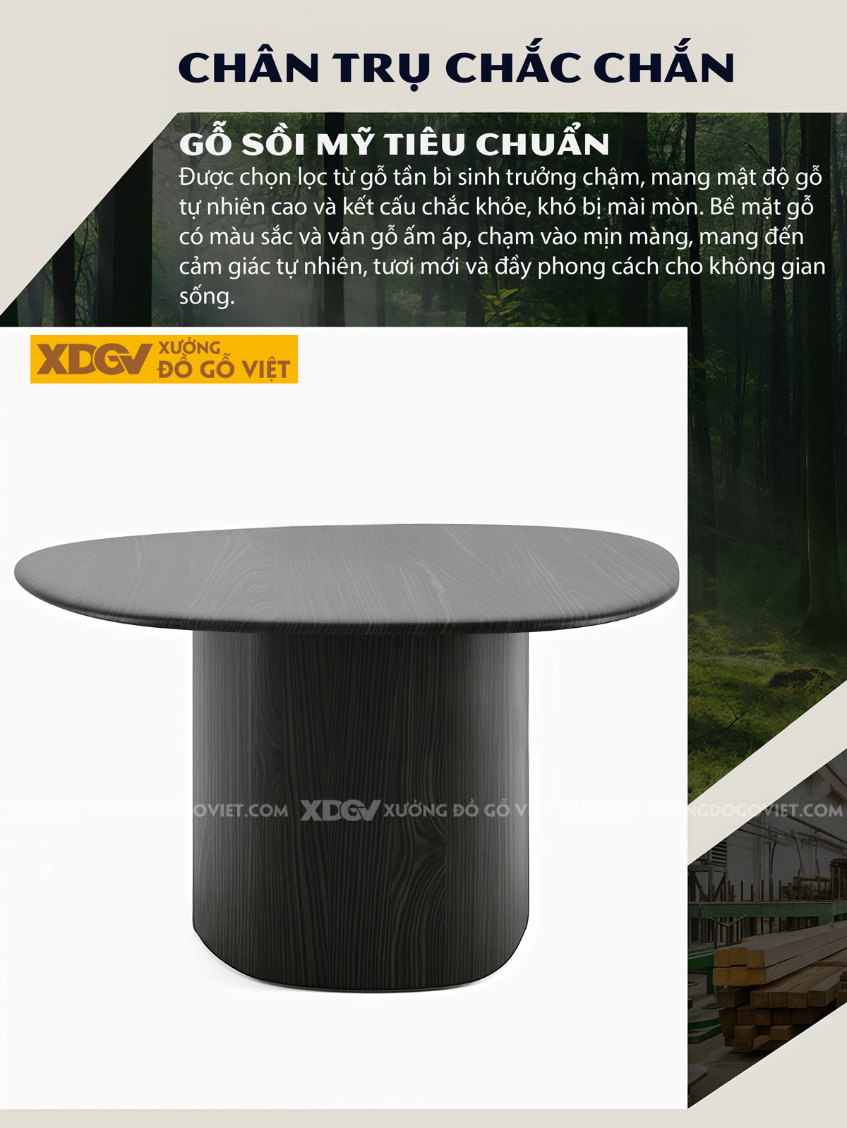 Bàn Trà Phòng Khách Hiện Đại Chân Bệt Tích Hợp Tay Nắm Âm