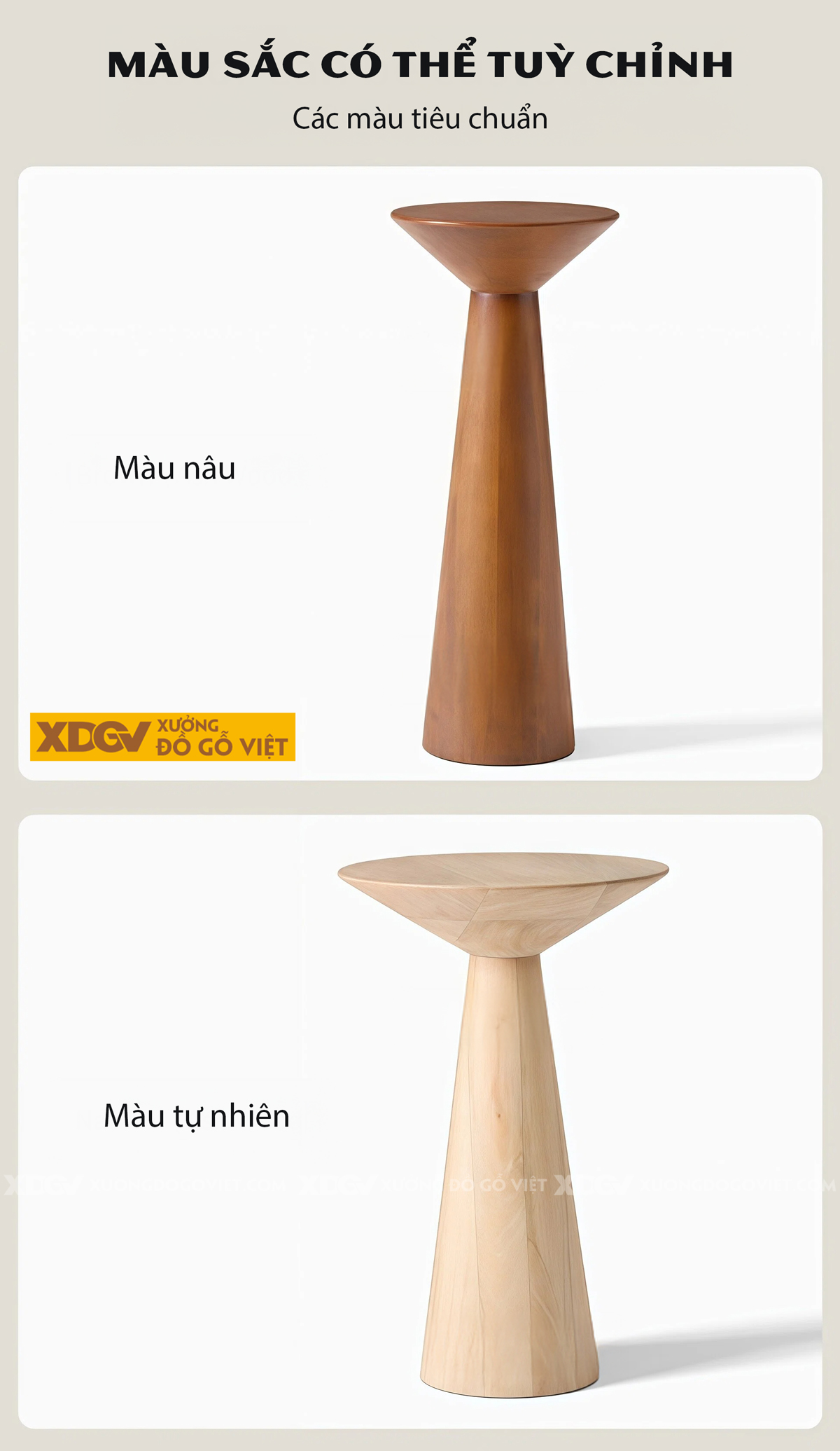 Bàn Trà Sofa Phòng Khách Kiểu Dáng Hình Nón Chân Côn Độc Đáo