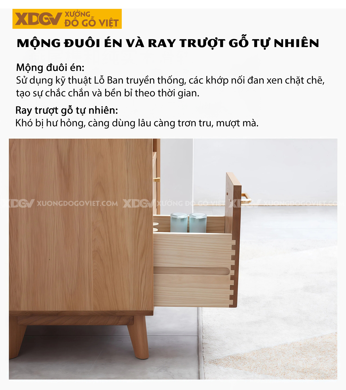Bàn Trang Điểm Phòng Khách Gỗ Sồi Dáng Vuông Cơ Chế Mở Rộng
