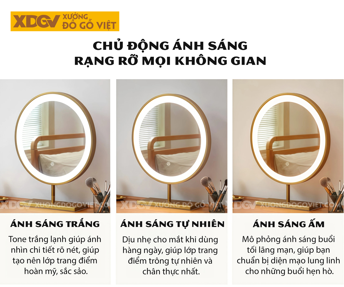 Bàn Trang Điểm Phòng Khách Gỗ Sồi Dáng Vuông Cơ Chế Mở Rộng