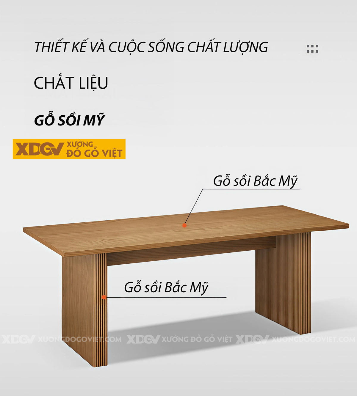 Bàn Tròn Hiện Đại Gỗ Sồi Mỹ Cấu Trúc Chân Chéo Chữ X Độc Đáo