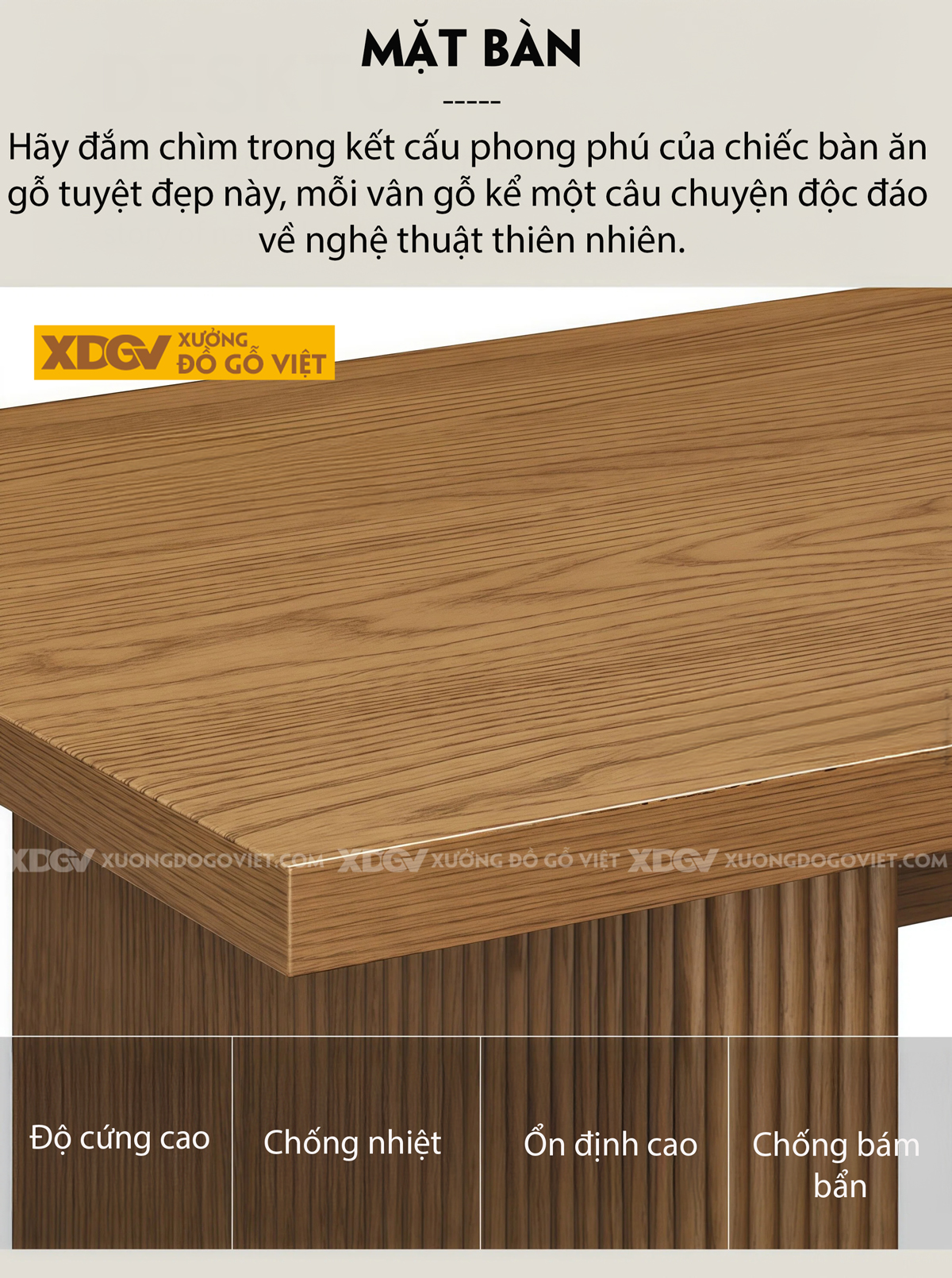 Bàn Tròn Hiện Đại Gỗ Sồi Mỹ Cấu Trúc Chân Chéo Chữ X Độc Đáo