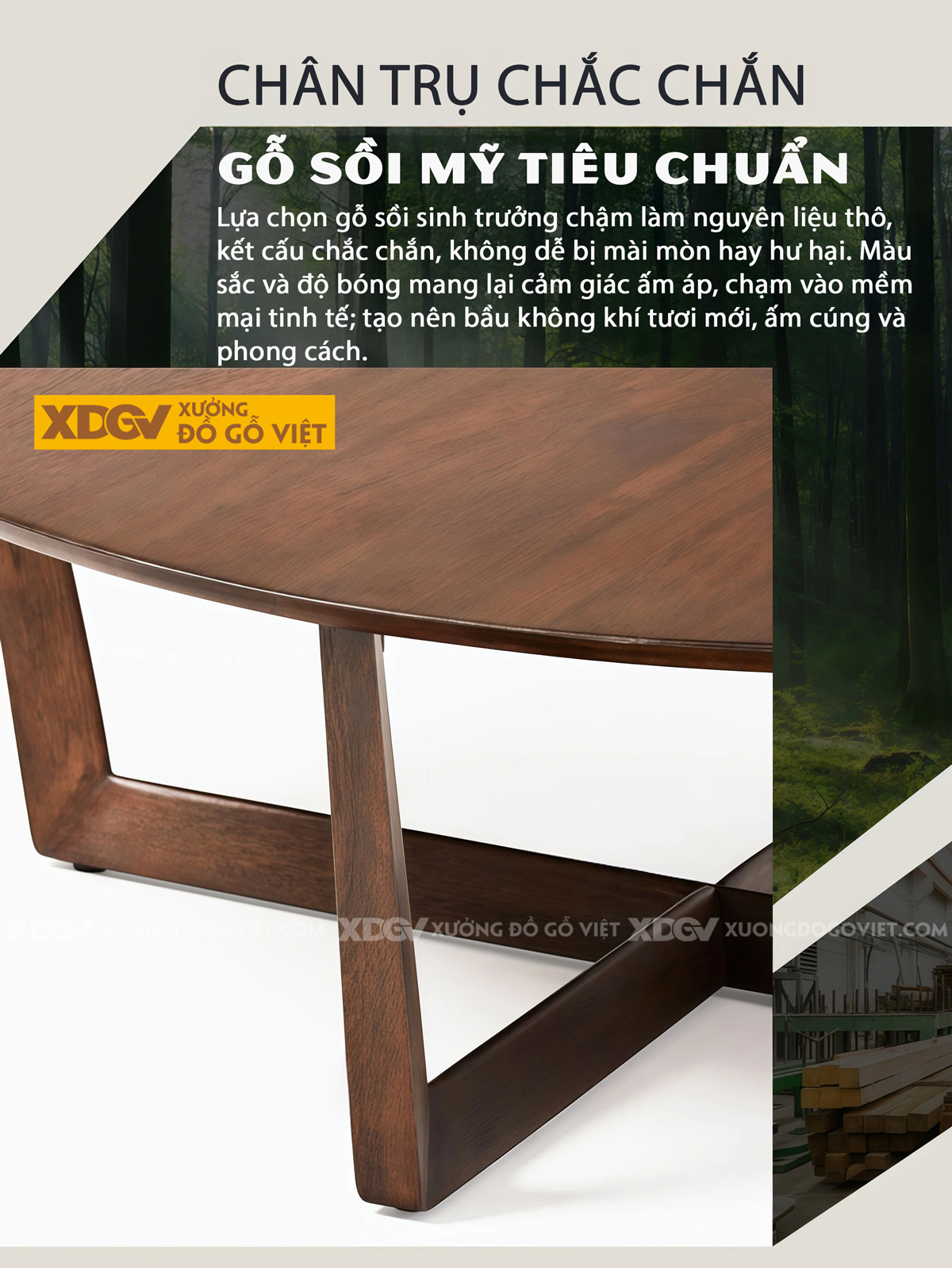 Bàn Tròn Sofa Phòng Khách Hiện Đại Gỗ Sồi Thiết Kế 2 Tầng