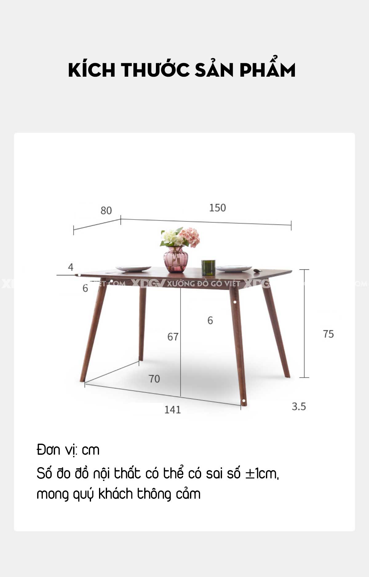 Bộ Bàn 4 Ghế Ăn Gỗ Sồi Japandi Tối Giản Chân Côn Thanh Lịch