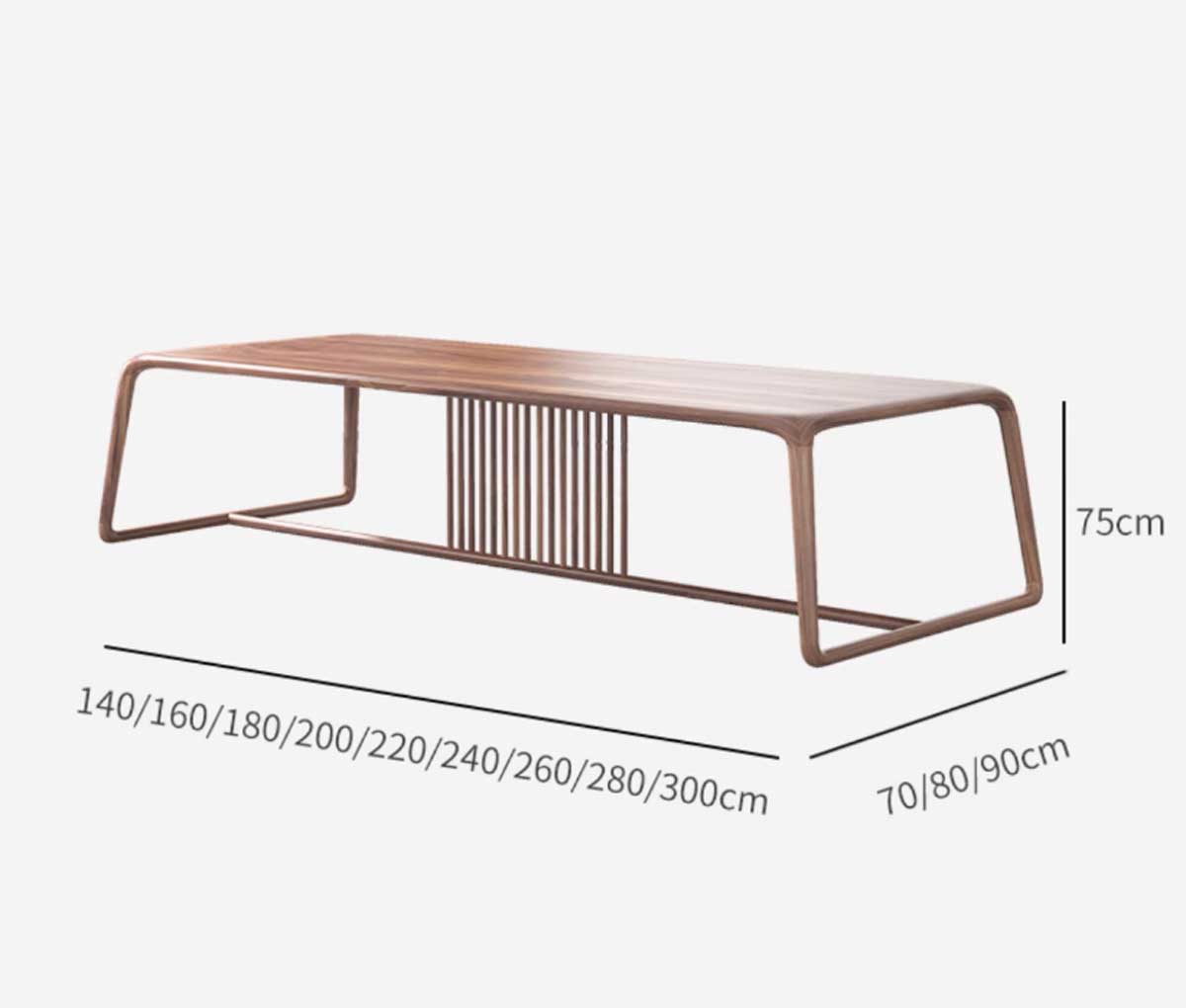 Bộ Bàn Ăn Gỗ Óc Chó 6 Ghế Tân Cổ Điển Á Đông Chân Khung Vòm