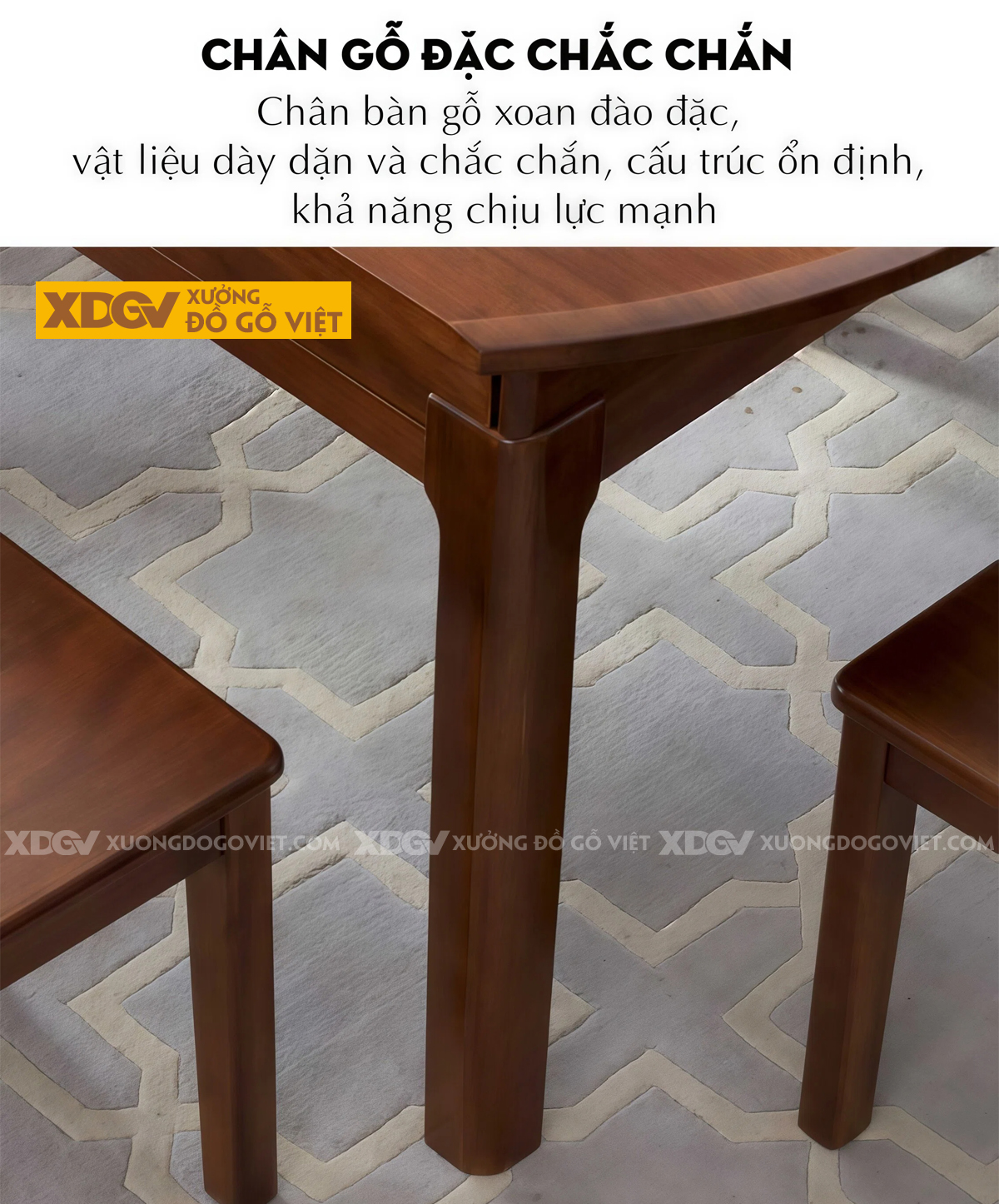 Bộ Bàn Ăn Gỗ Xoan Đào Bàn Tròn Hiện Đại Mở Rộng Thông Minh