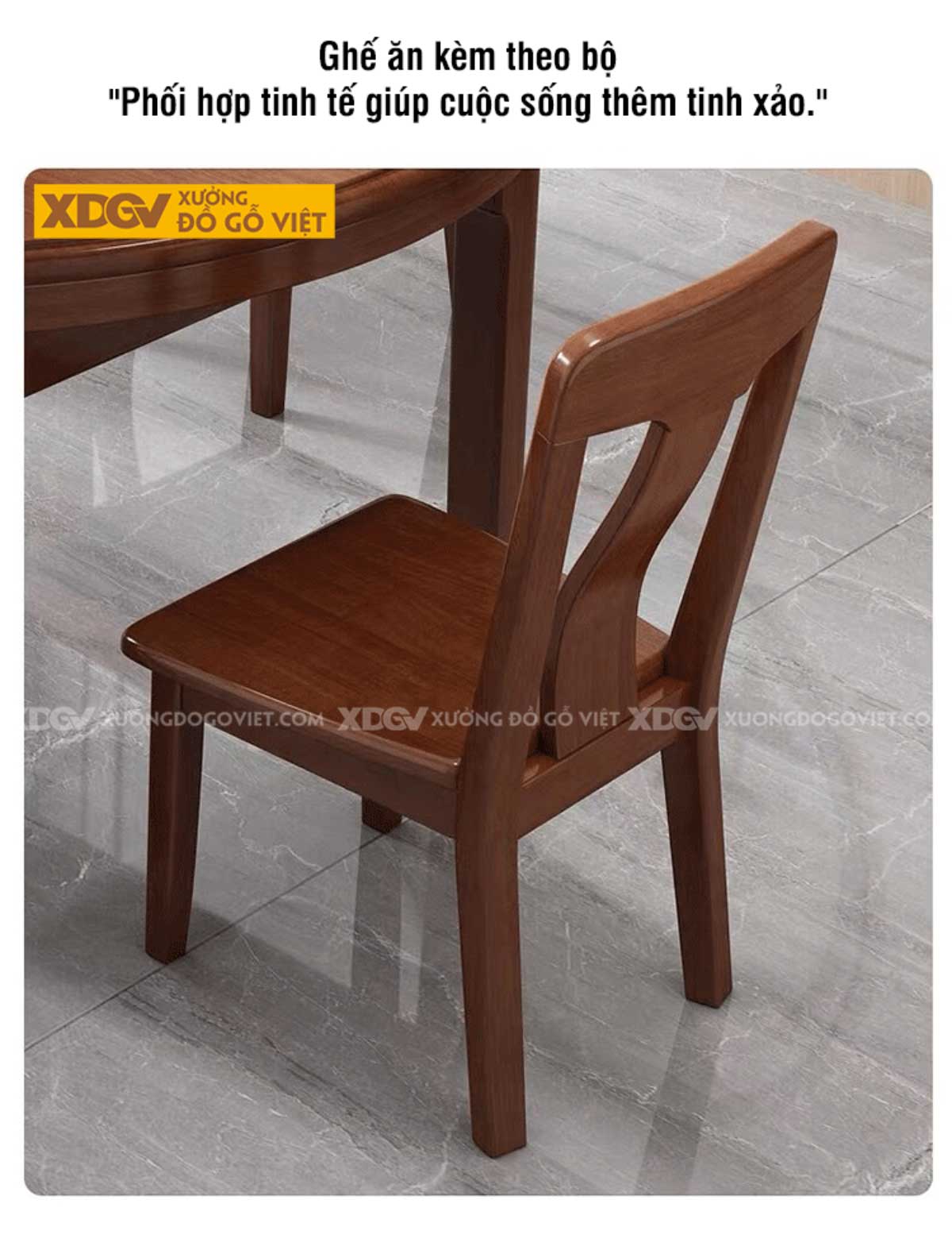 Bộ Bàn Ăn Thông Minh Gỗ Sồi Mỹ Mở Rộng Tròn 4-8 Người