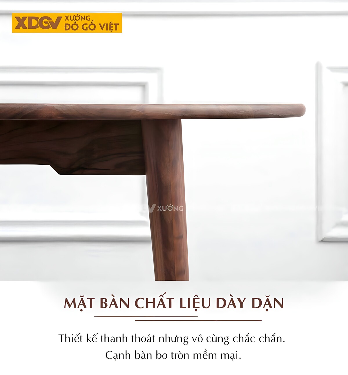 Bộ Bàn Ăn Tròn Gỗ Óc Chó Bắc Âu Tối Giản Chân Bọc Kim Loại