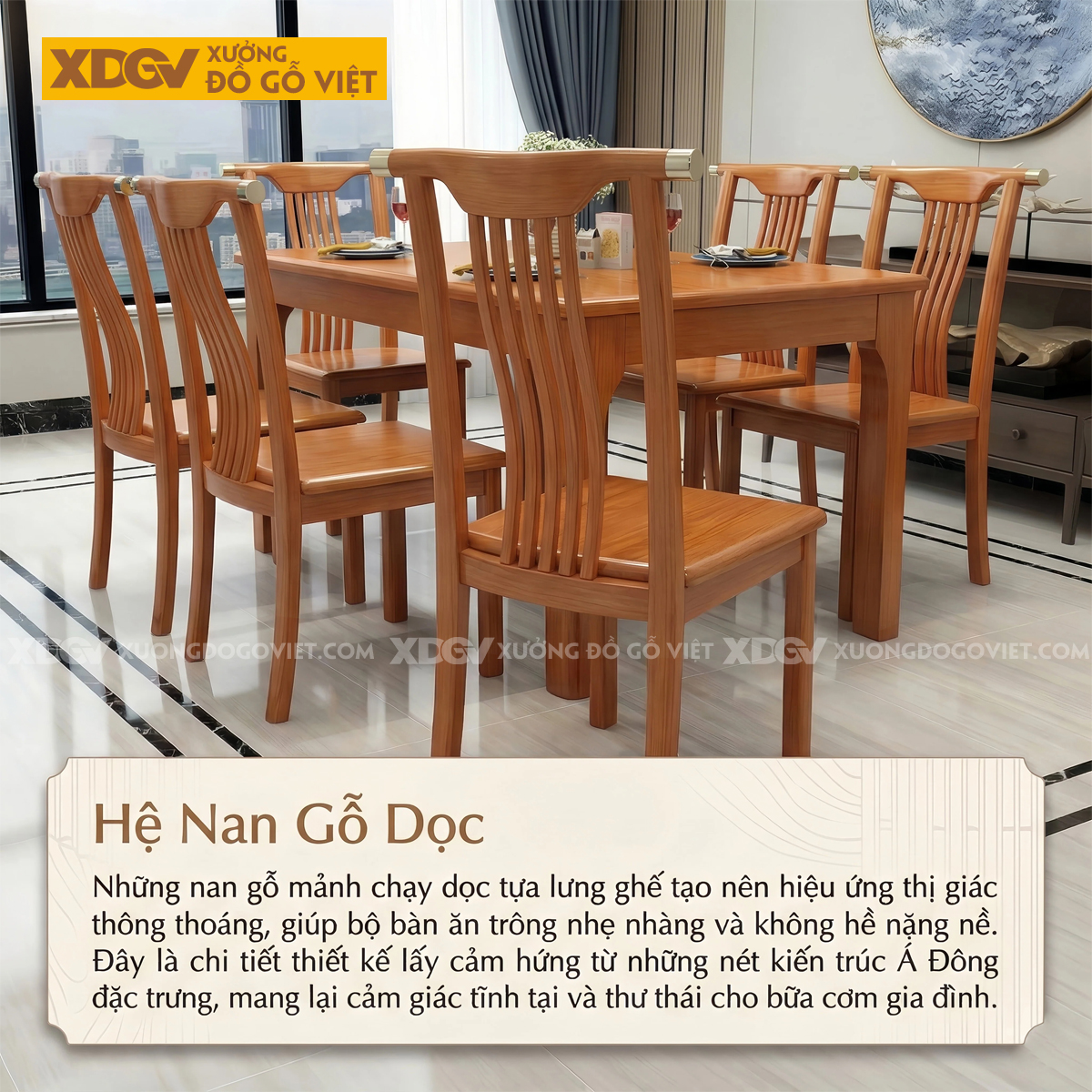 Bộ Bàn Ghế Ăn Gỗ Gõ Đỏ Phong Cách Truyền Thống Á Đông