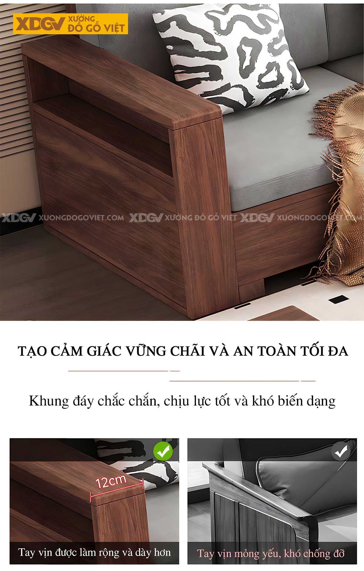 Bộ Bàn Ghế Óc Chó Hiện Đại Vuông Vắn