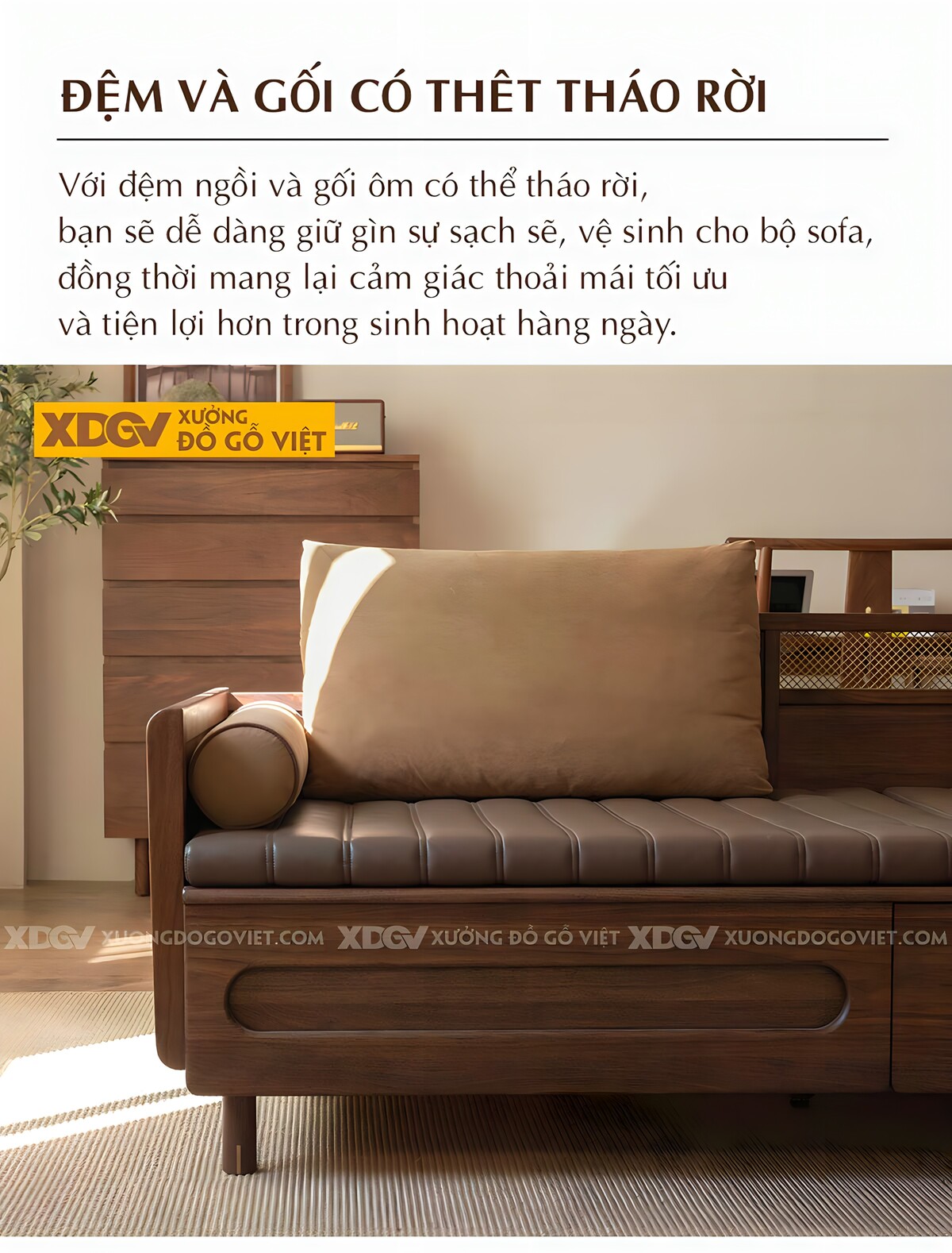 Bộ Ghế Sofa Gỗ Óc Chó Dáng Ghế Giường La Hán Tân Cổ Điển
