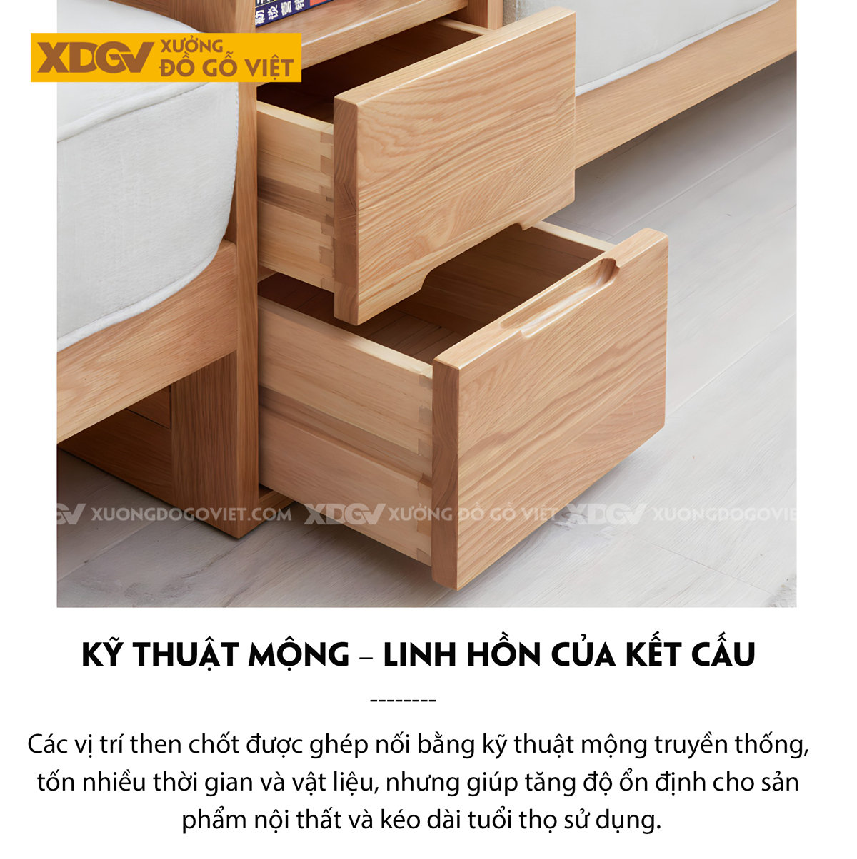 Bộ Ghế Sofa Phòng Khách Sồi Thịt Hiện Đại Tay Kẹp Ngăn Kéo