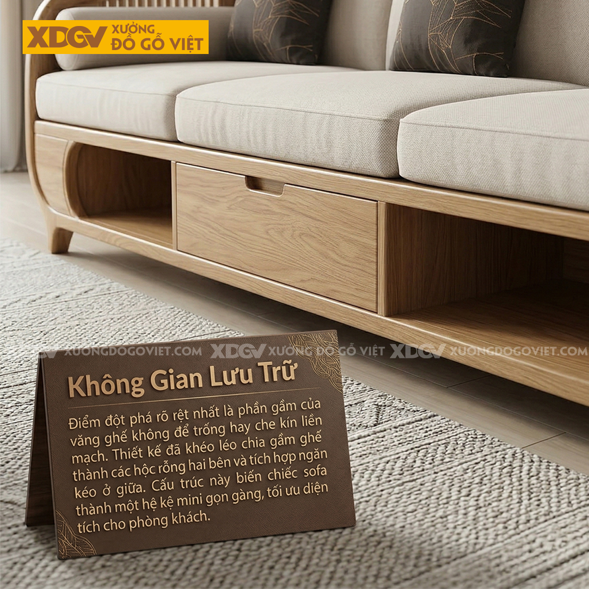 Bộ Sofa Á Đông Hiện Đại Gỗ Sồi Mỹ Dáng Uốn Lượn Nghệ Thuật