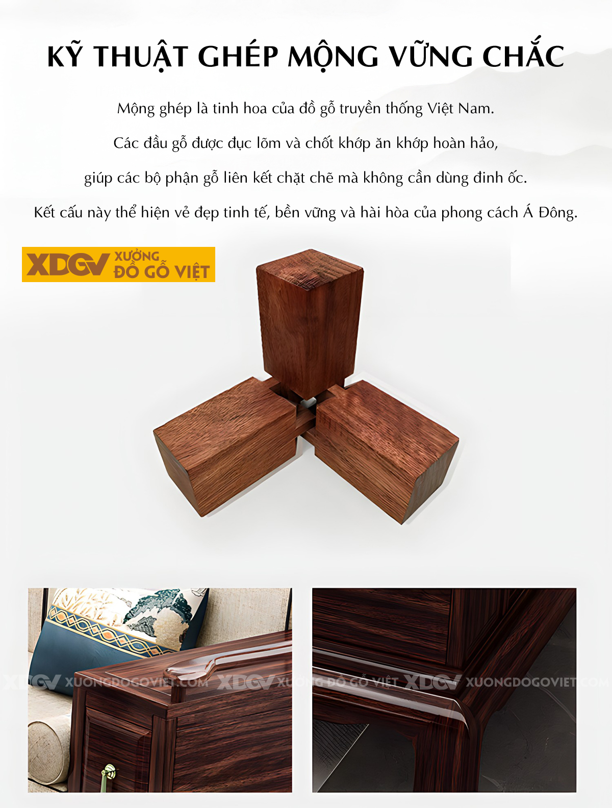 Bộ Sofa Căm Xe Phòng Khách Á Đông Chân Quỳ Sang Trọng