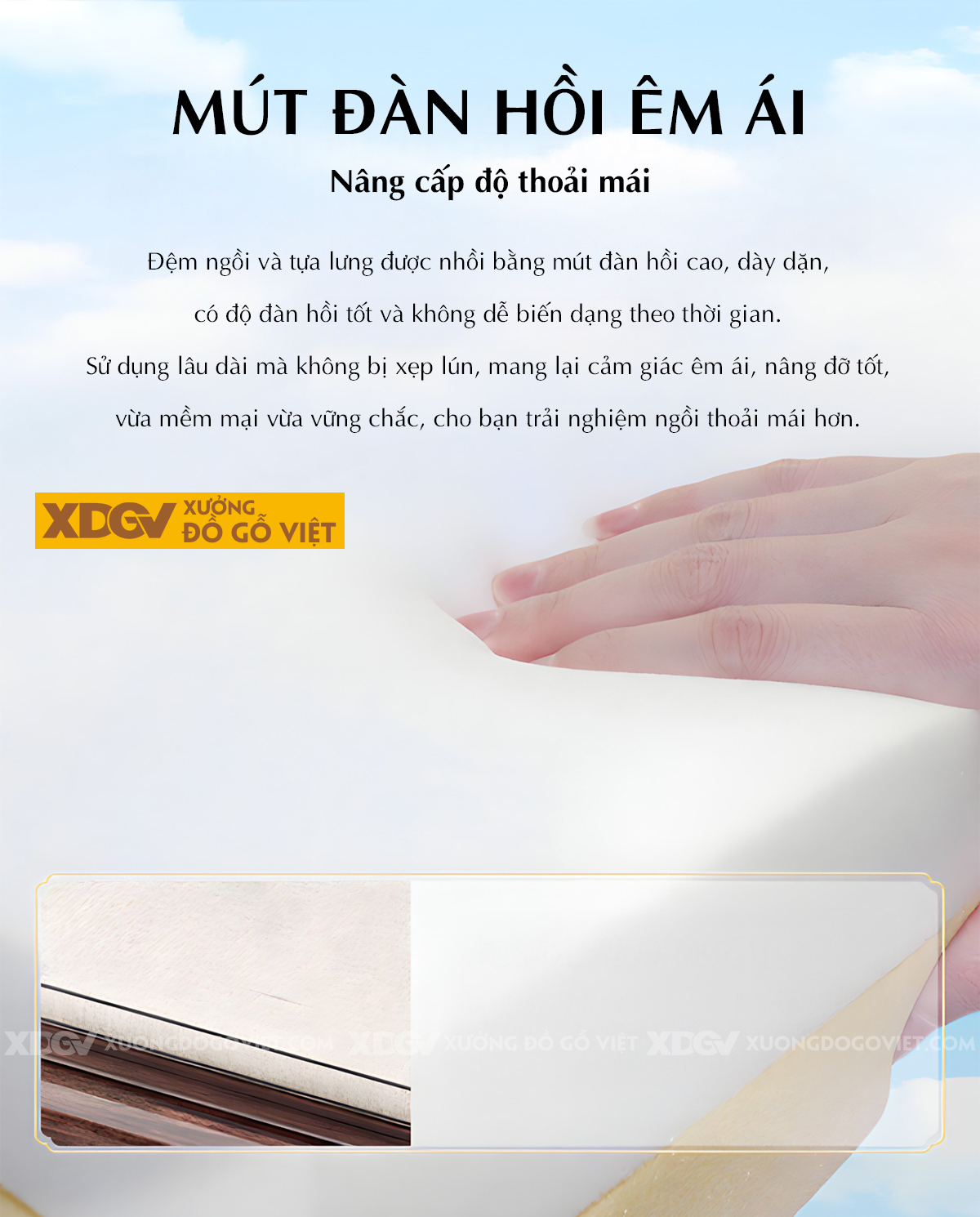 Bộ Sofa Căm Xe Phòng Khách Á Đông Chân Quỳ Sang Trọng