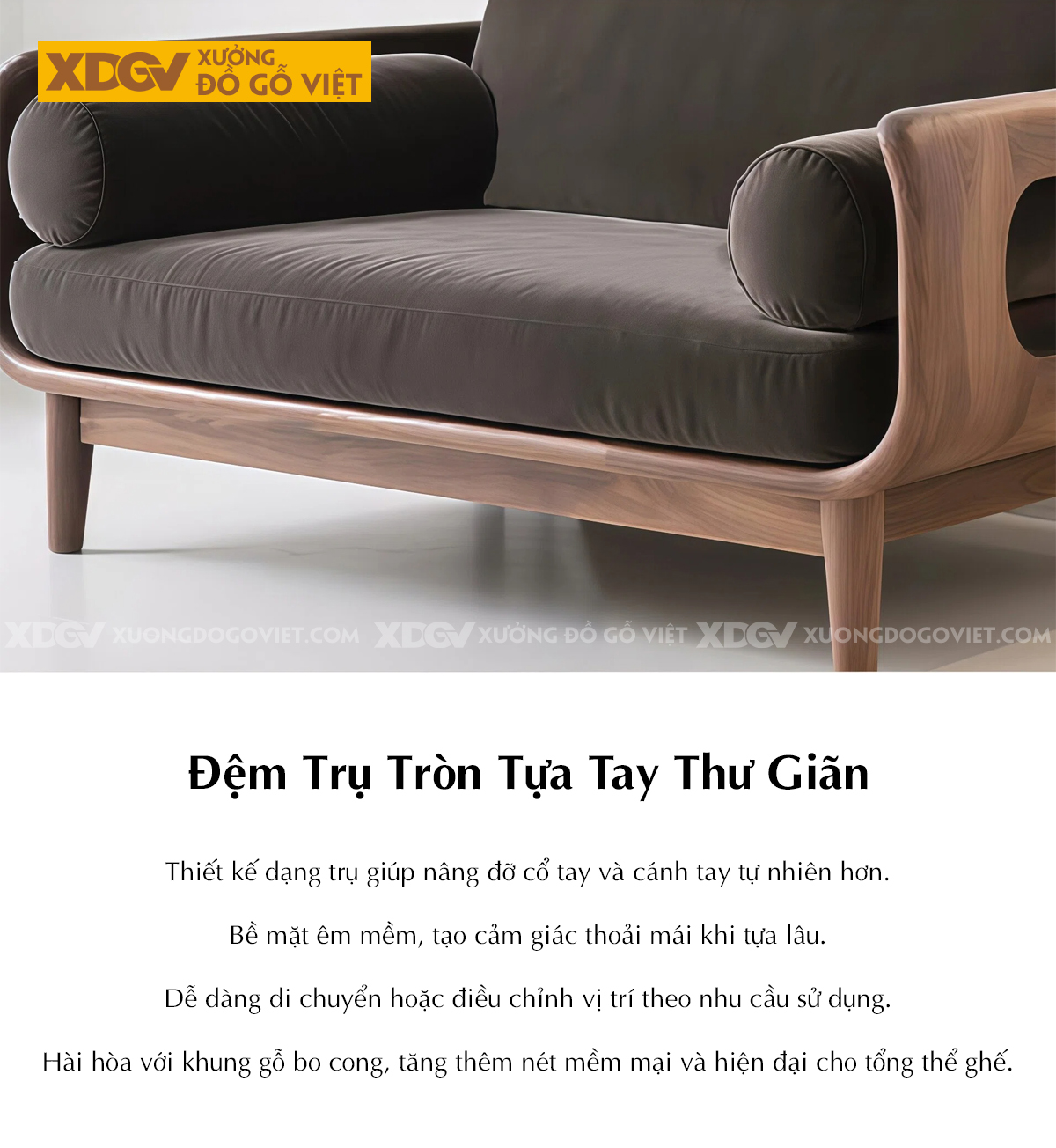 Bộ Sofa Gỗ Óc Chó Sang Trọng Thiết Kế Dáng Thuyền Độc Đáo