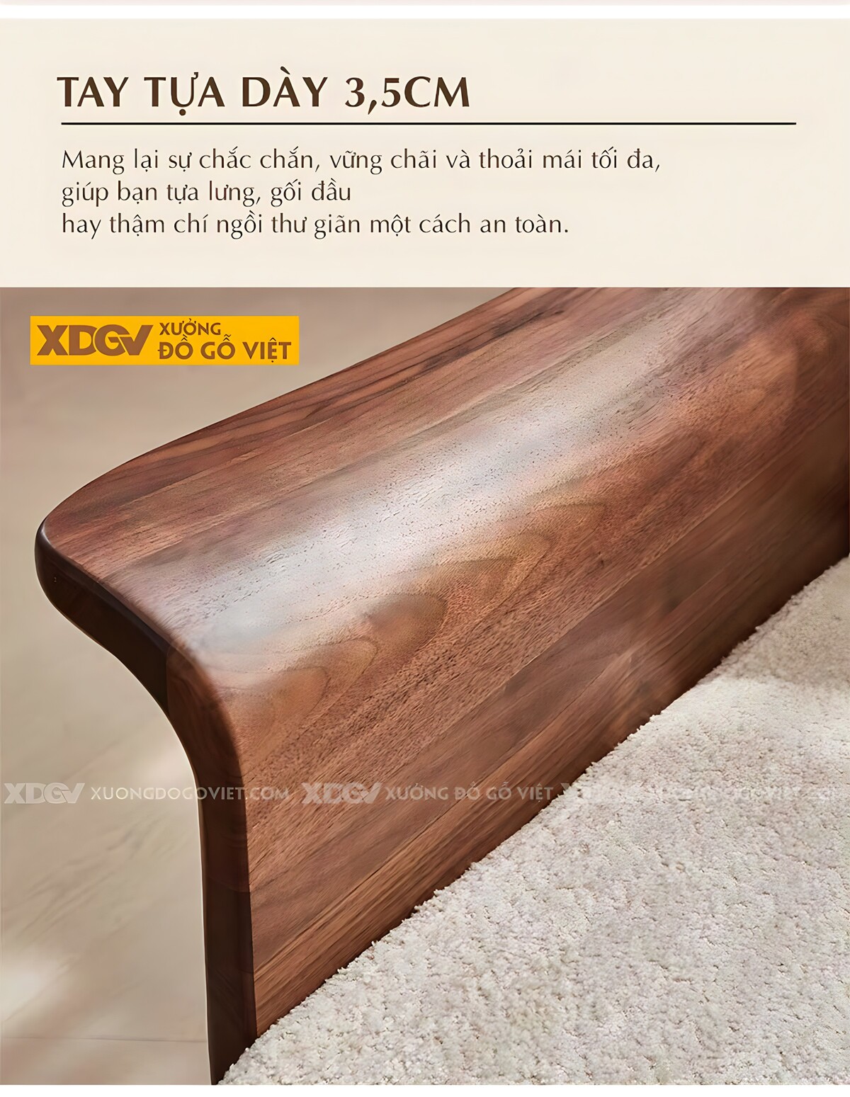 Bộ Sofa Óc Chó Thiết Kế Hữu Cơ Với Những Đường Cong Mềm Mại