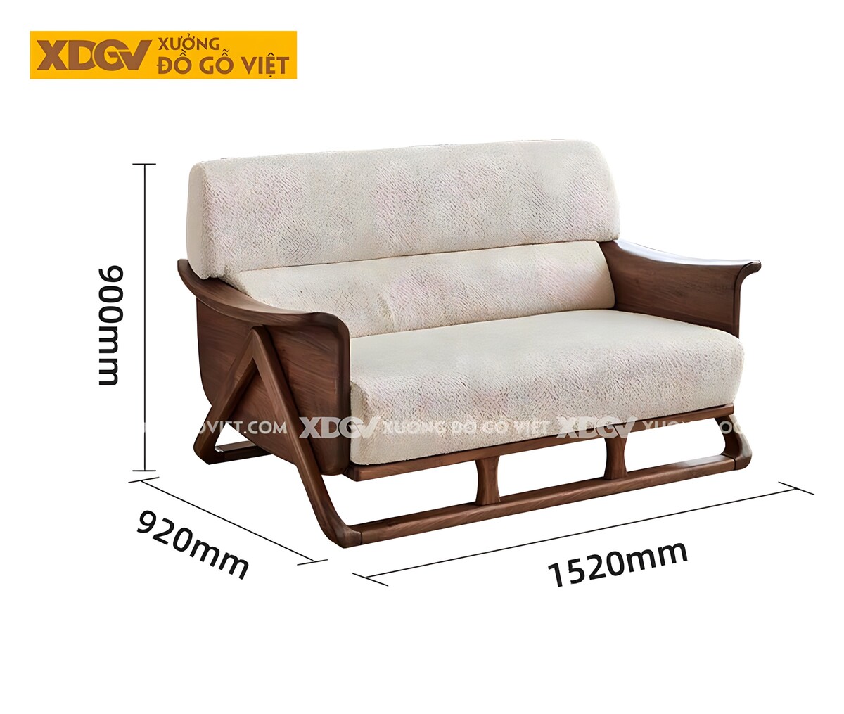 Bộ Sofa Óc Chó Thiết Kế Hữu Cơ Với Những Đường Cong Mềm Mại