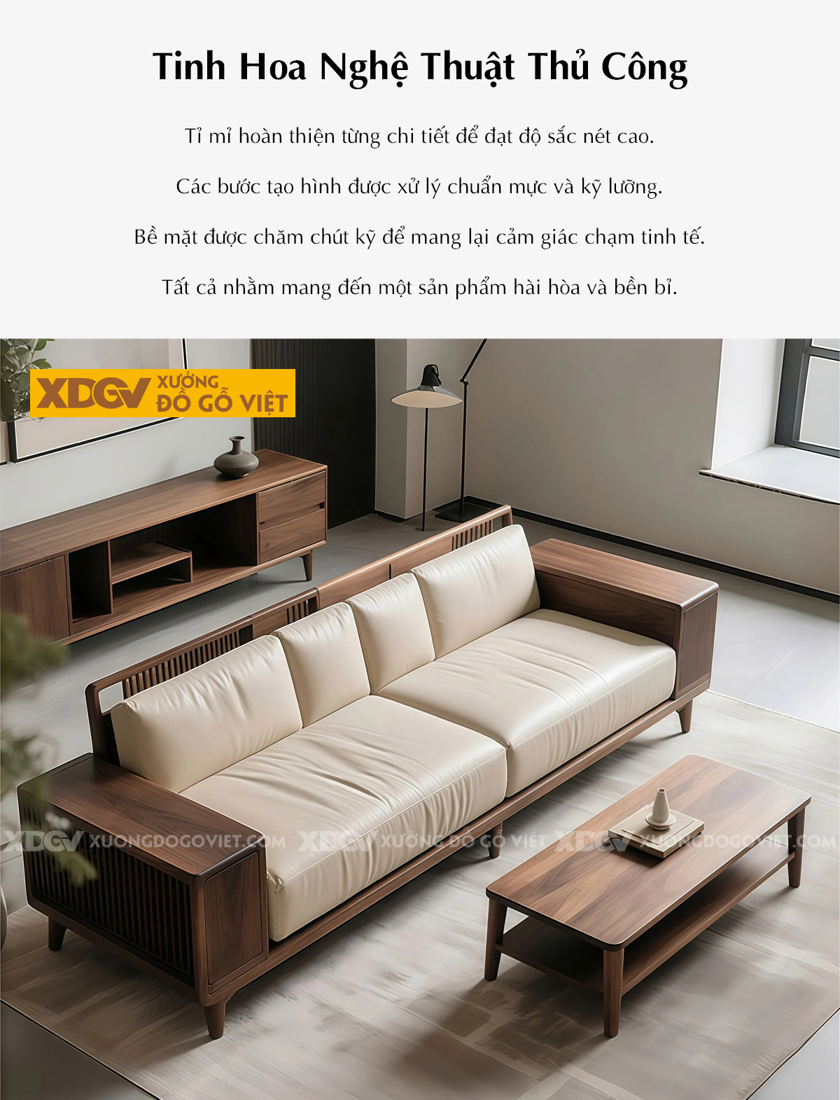 Ghế Sofa Gỗ Óc Chó Sang Trọng Thiết Kế Dáng Thuyền Độc Đáo