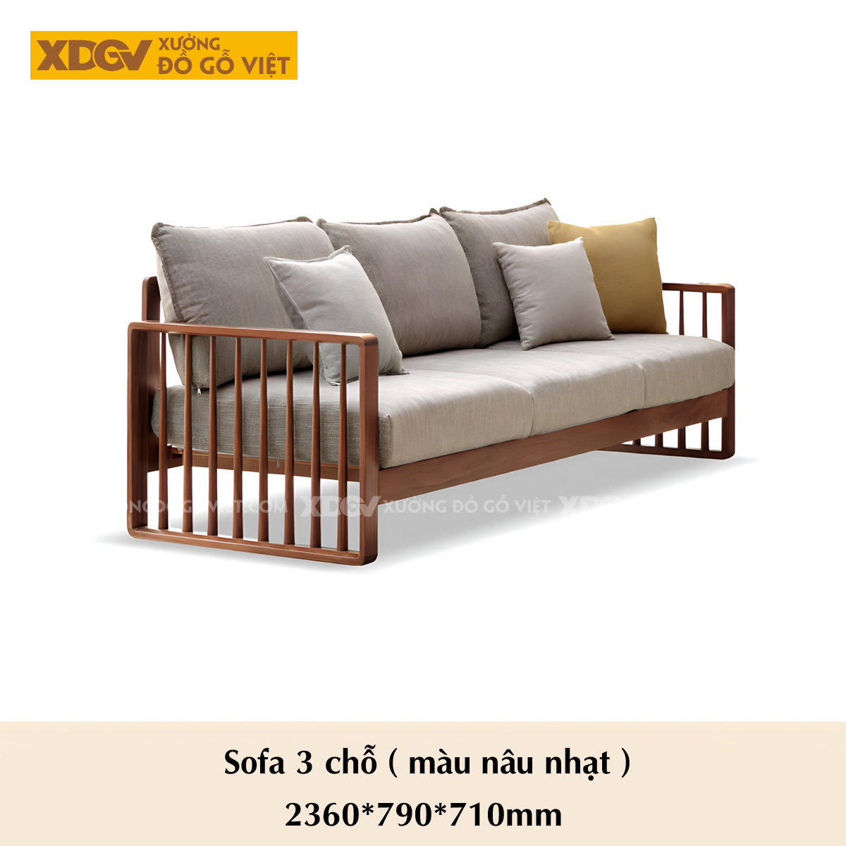 Ghế Sofa Gỗ Sồi Góc L Á Đông Thanh Nan Tiện Tròn Thanh Lịch