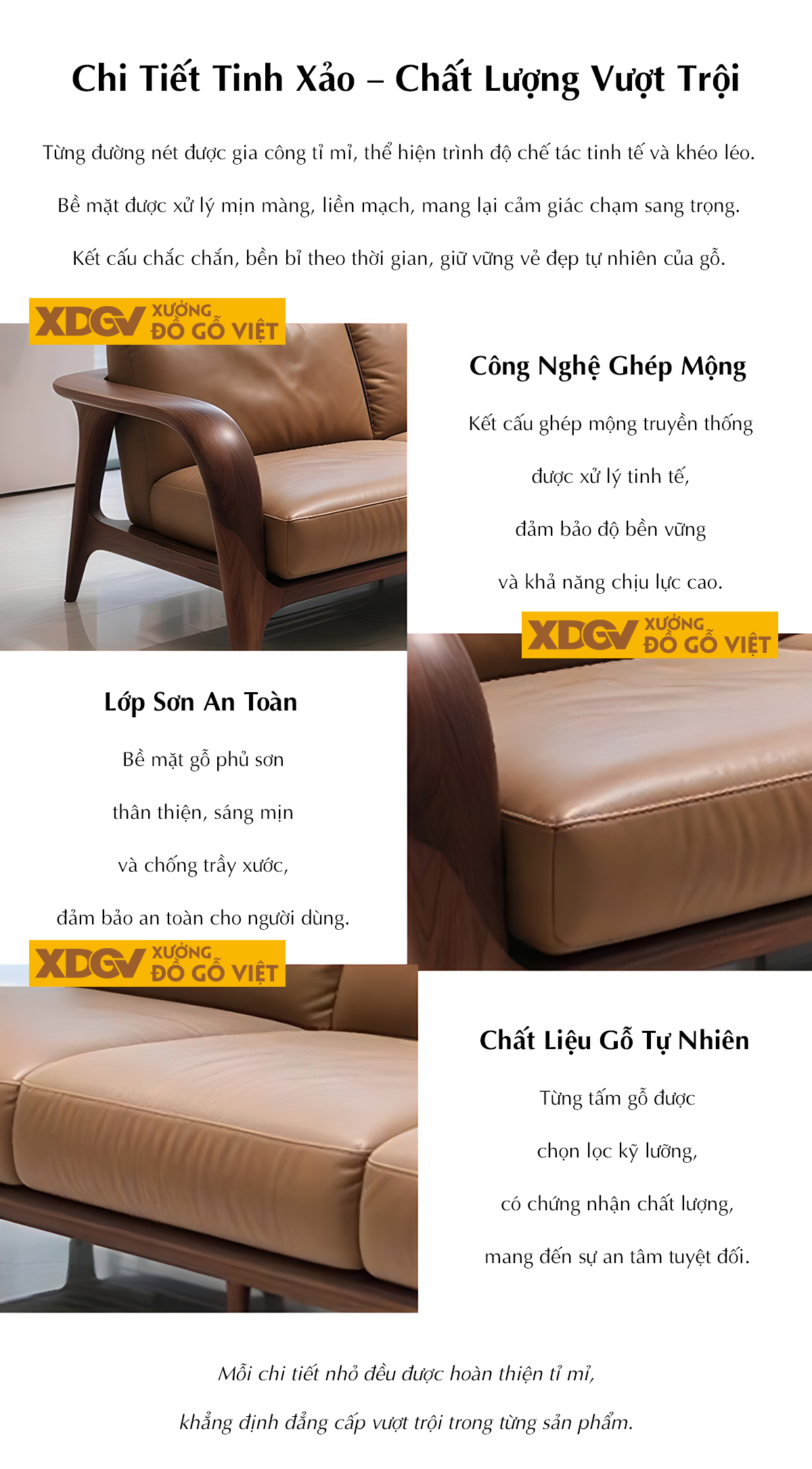 Ghế Sofa Gỗ Sồi Mỹ Japandi Ghép Nối Uốn Cong Nghệ Thuật