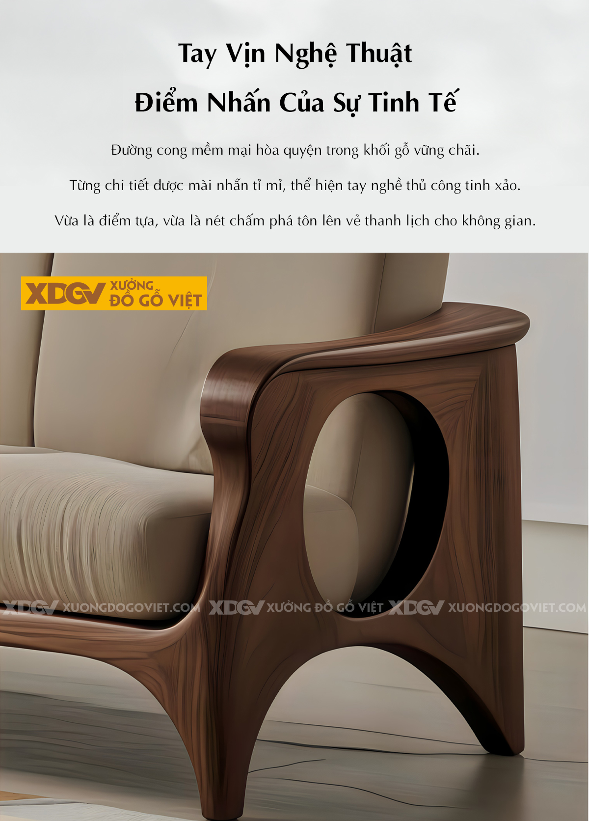 Ghế Sofa Sồi Mỹ Khung Ghép Liền Mạch Mềm Mại Sang Trọng