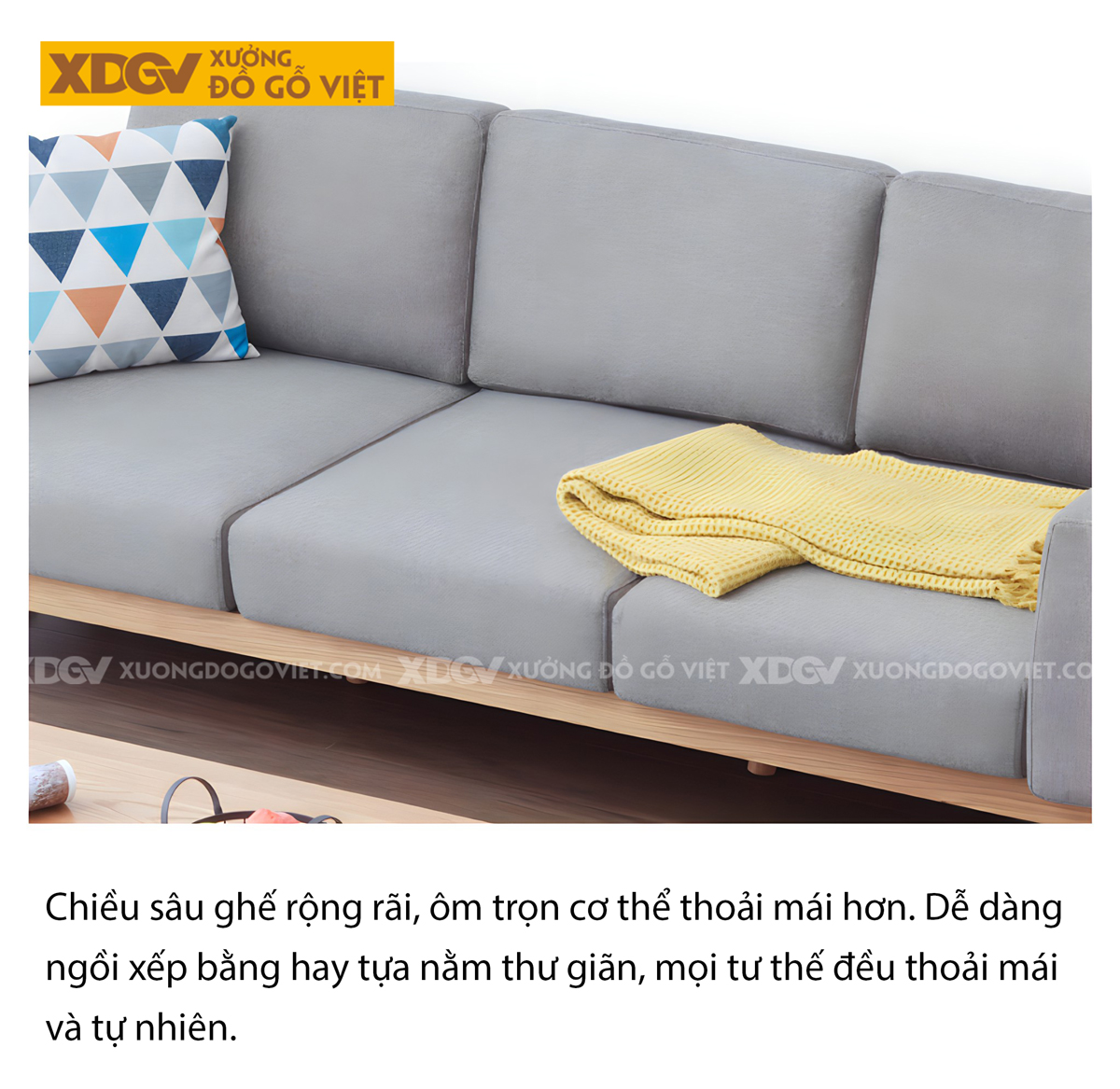 Ghế Sofa Sồi Thịt Tay Vịn Chân Khung Gỗ Tiện Tròn Tinh Tế
