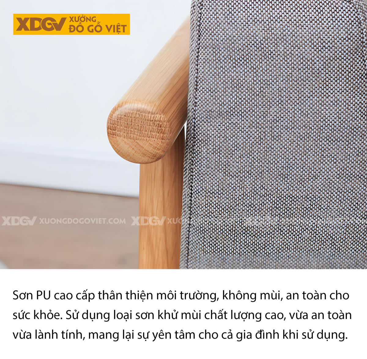 Ghế Sofa Sồi Thịt Tay Vịn Chân Khung Gỗ Tiện Tròn Tinh Tế
