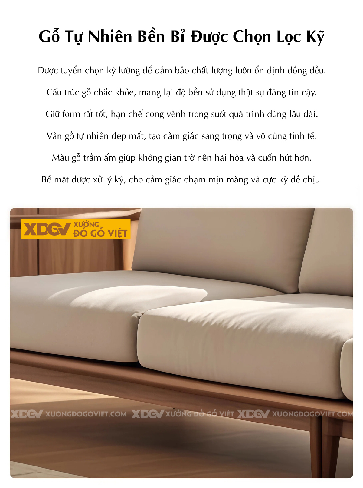 Ghế Sofa Văng Gỗ Óc Chó Bắc Âu Tay Mái Chèo Chân Côn