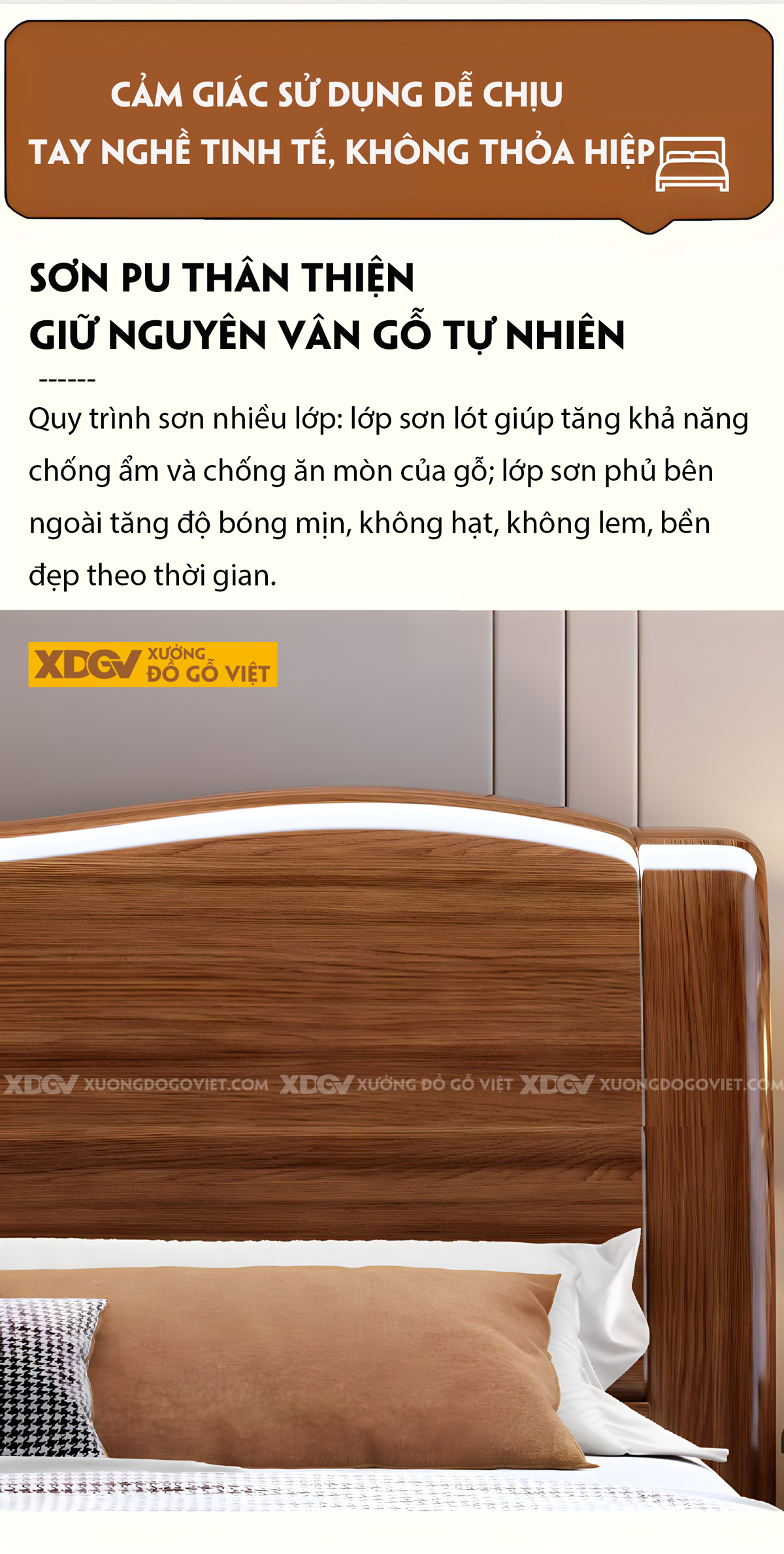 Giường Lim Phòng Ngủ Hiện Đại Kẻ Chỉ Đầu Uốn Lượn Mềm Mại