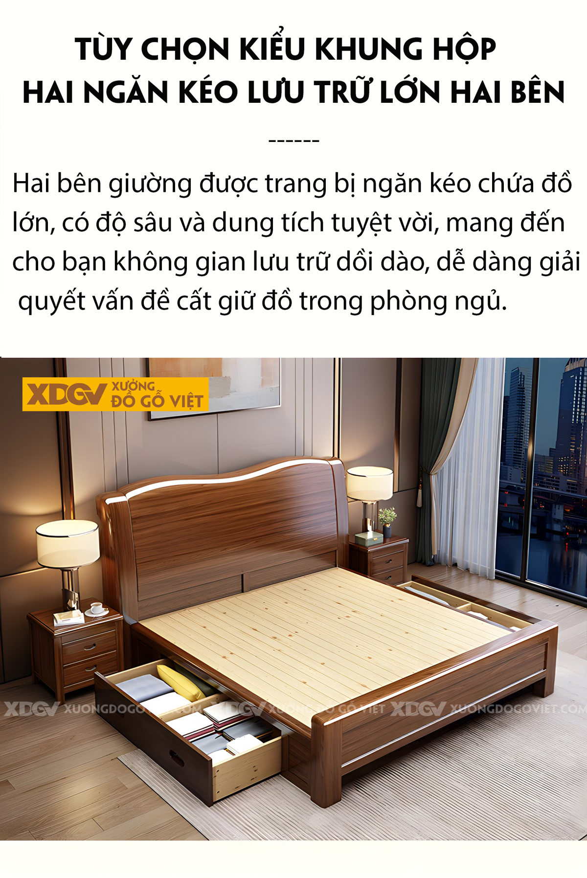 Giường Lim Phòng Ngủ Hiện Đại Kẻ Chỉ Đầu Uốn Lượn Mềm Mại