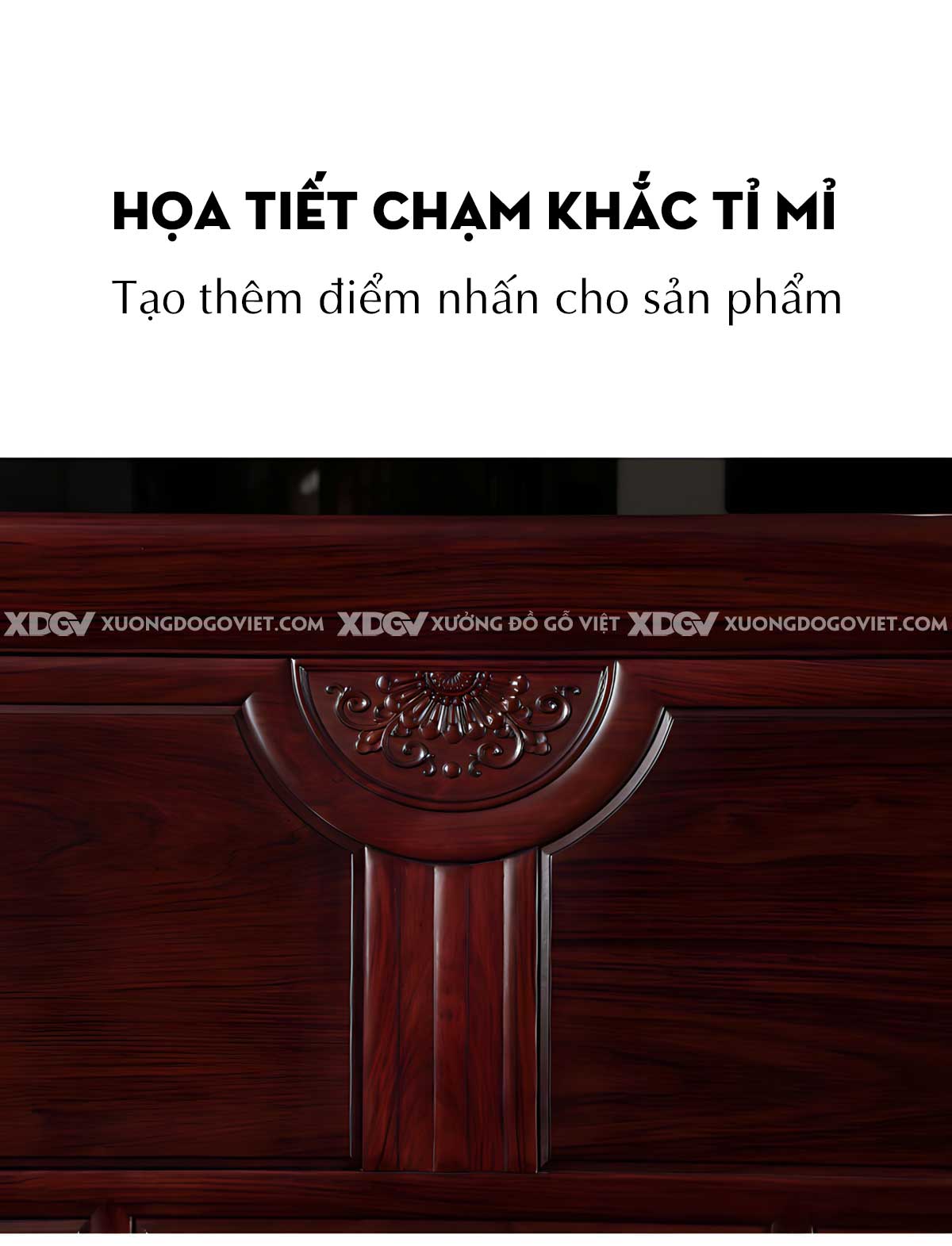 Giường Ngủ Gỗ Căm Xe Cung Điện Vững Chãi Chạm Khắc Tinh Tế