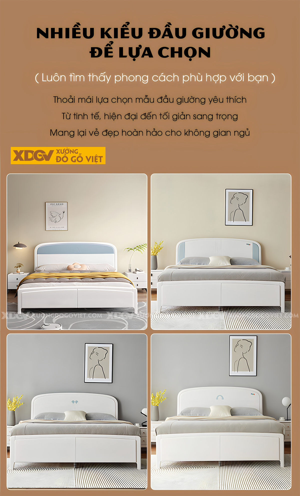 Giường Ngủ Gỗ Cao Su Đầu Bo Cong 2 Tầng Họa Tiết Cánh Buồm