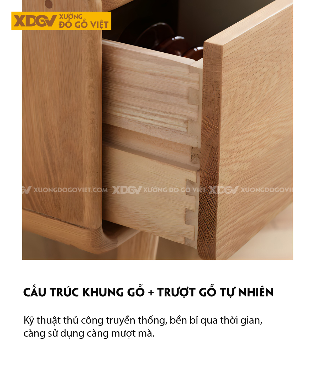 Kệ Để Tivi Gỗ Sồi Phòng Khách Chân Cao Đầu Bọc Kim Loại