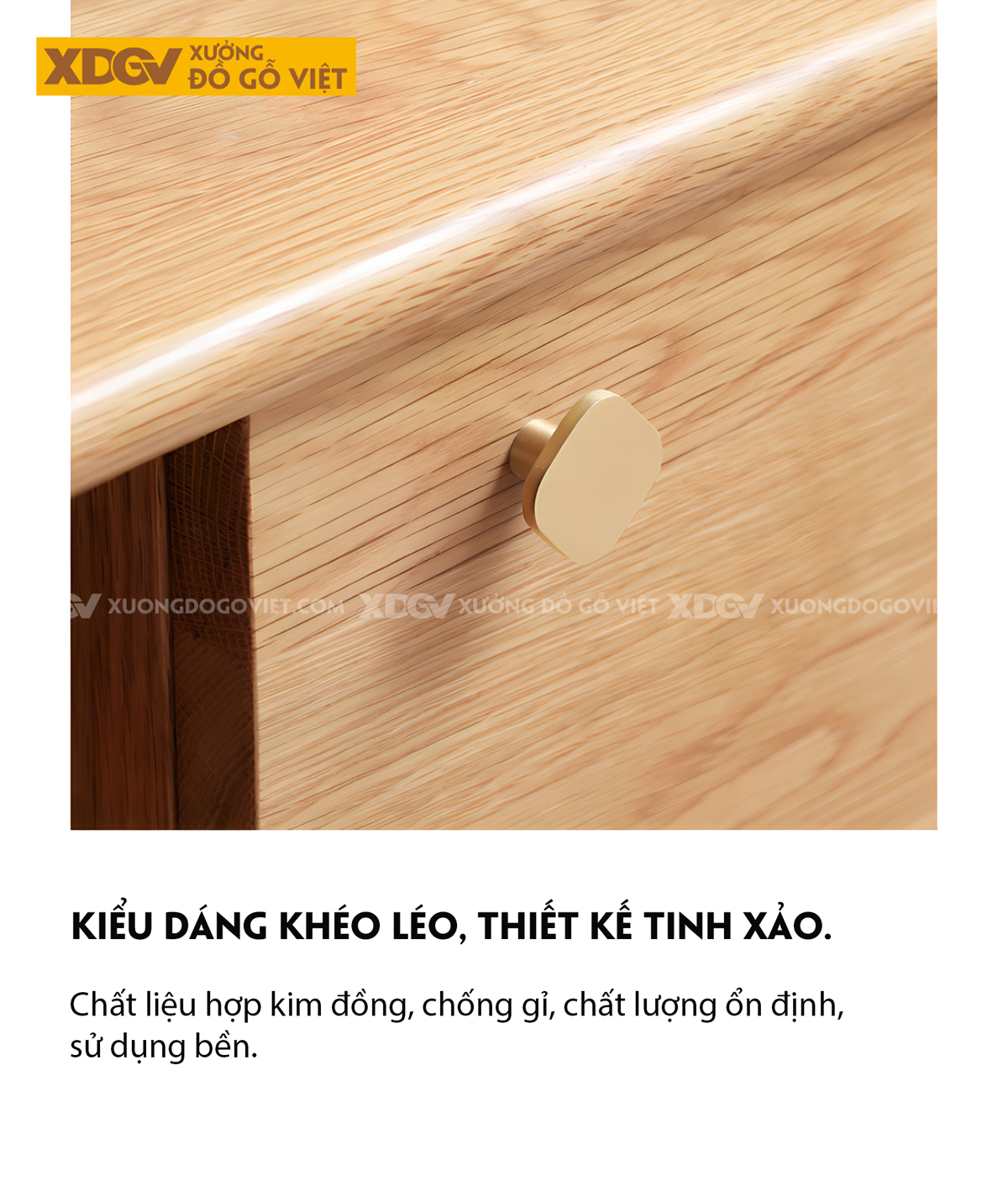 Kệ Để Tivi Gỗ Sồi Phòng Khách Chân Cao Đầu Bọc Kim Loại