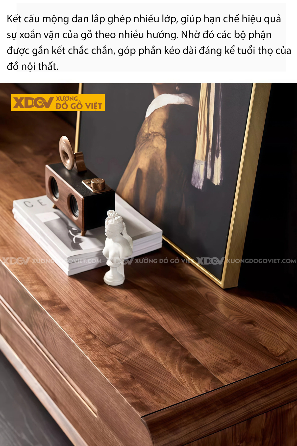 Kệ Để Tivi Phòng Khách Gỗ Óc Chó Chân Cao Phong Cách Bắc Âu