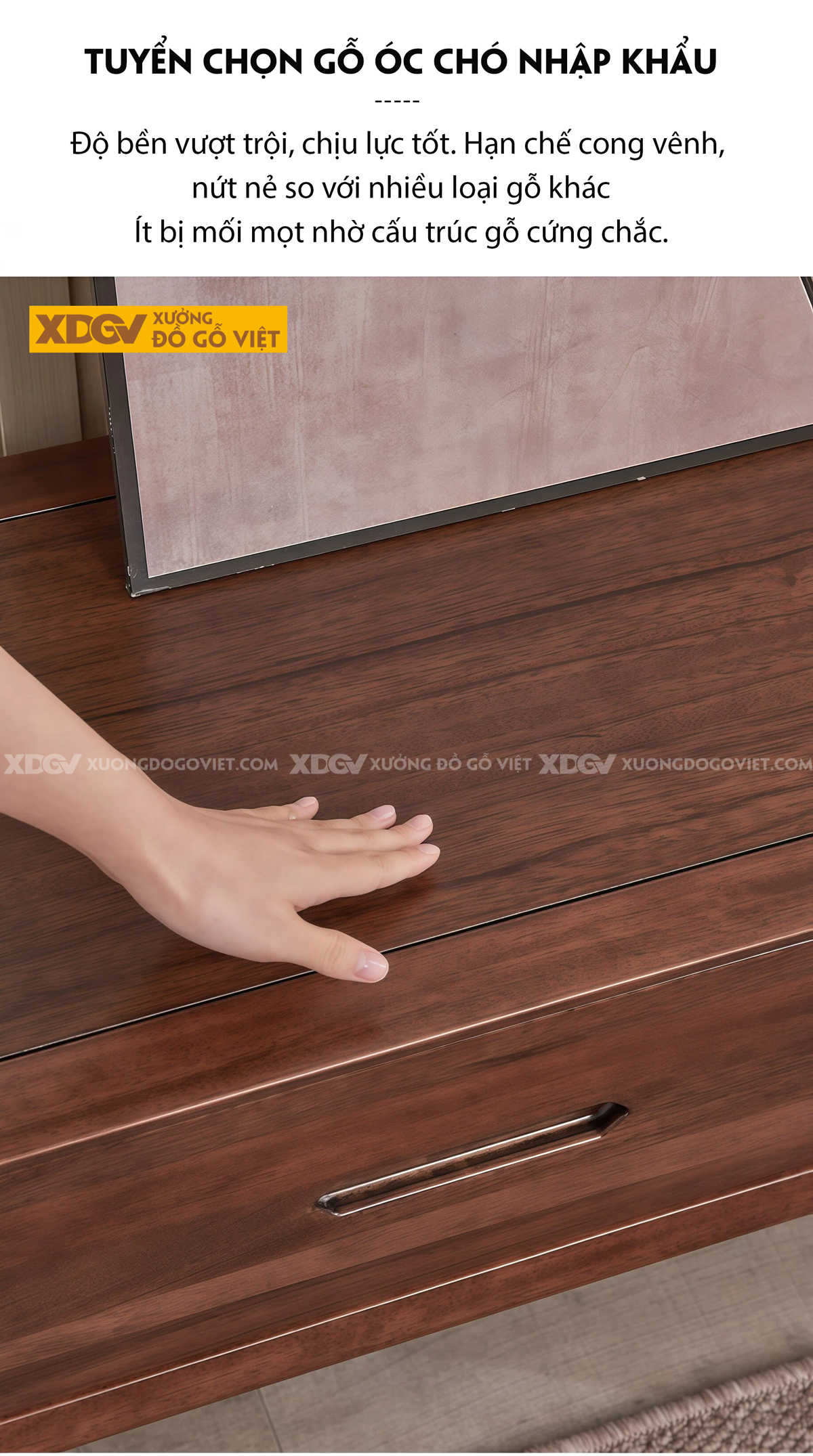 Kệ Để Tivi Phòng Khách Gỗ Óc Chó Tự Nhiên Chân Vát Tinh Gọn