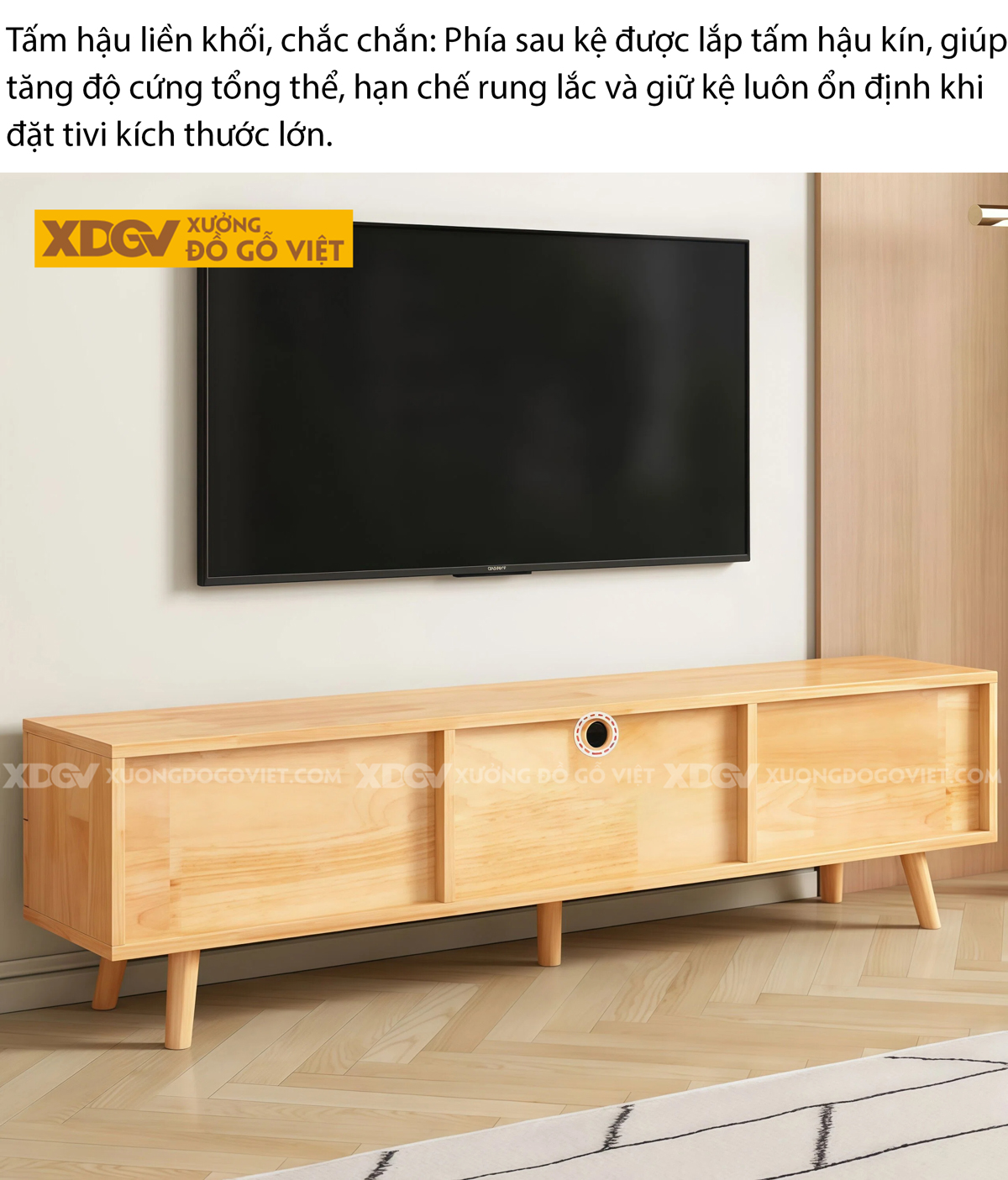 Kệ Để Tivi Trưng Bày Phòng Khách Chân Cáo