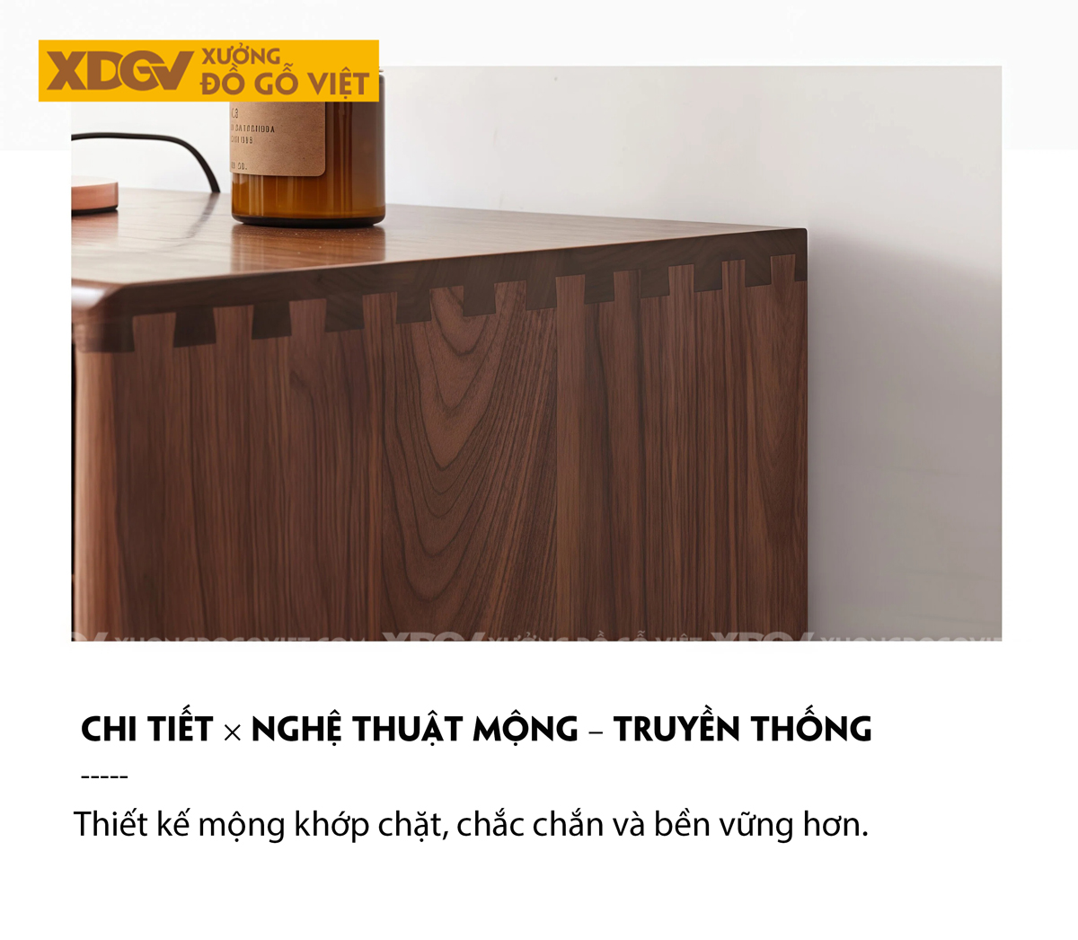 Kệ Tivi Gỗ Óc Chó Với Ngăn Kéo Hai Bên Kèm Hộc Tủ Trung Tâm